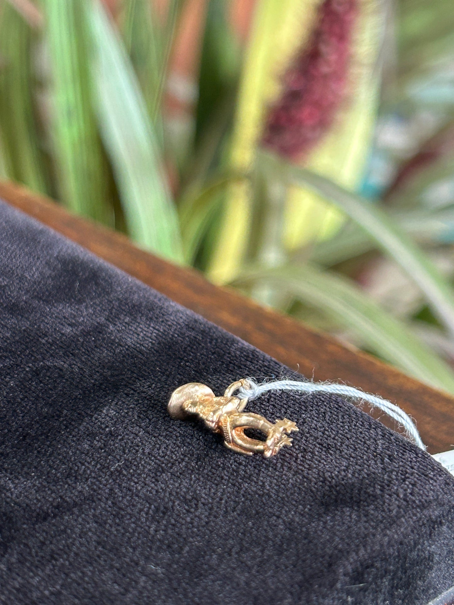 Yellow Gold Miniture Cowboy Charm with Movable Spurs Charm