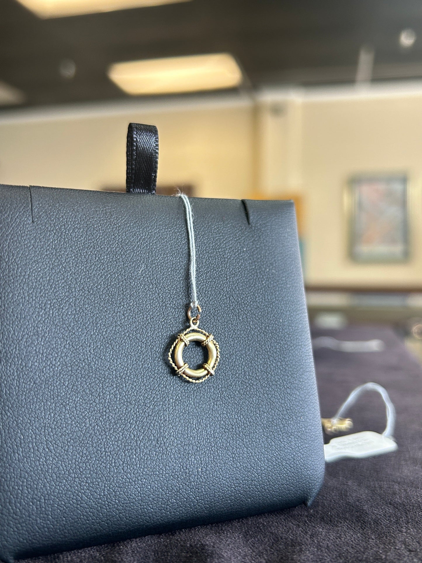 Yellow Gold Nautical Life Preserve Charm