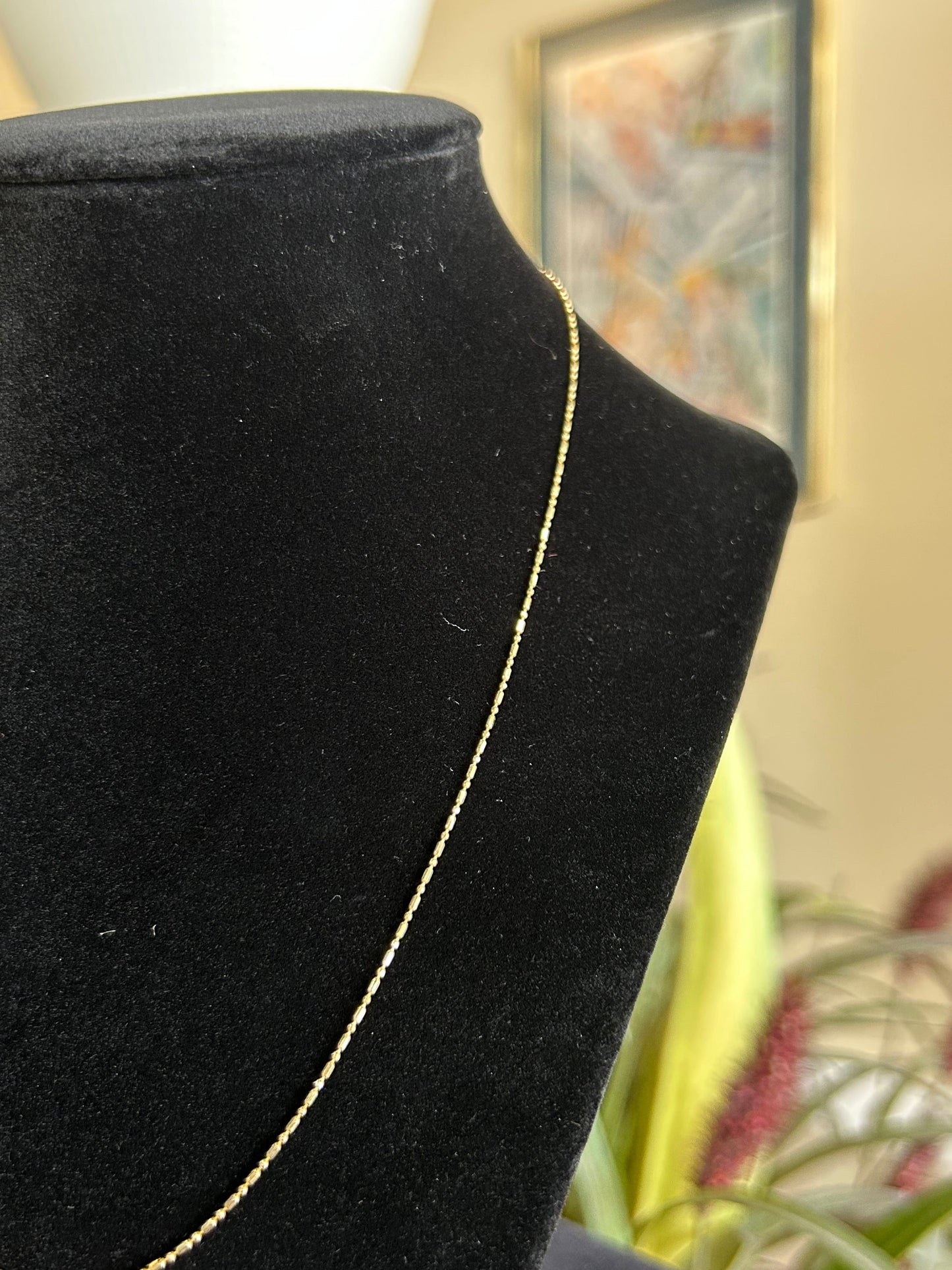 18kt Yellow Gold Dot Dash 16in Chain