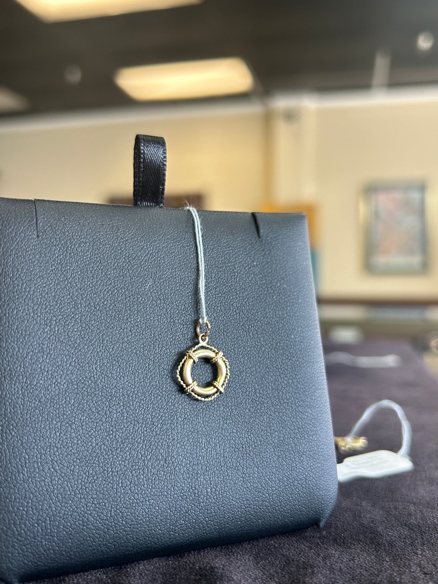 Yellow Gold Nautical Life Preserve Charm