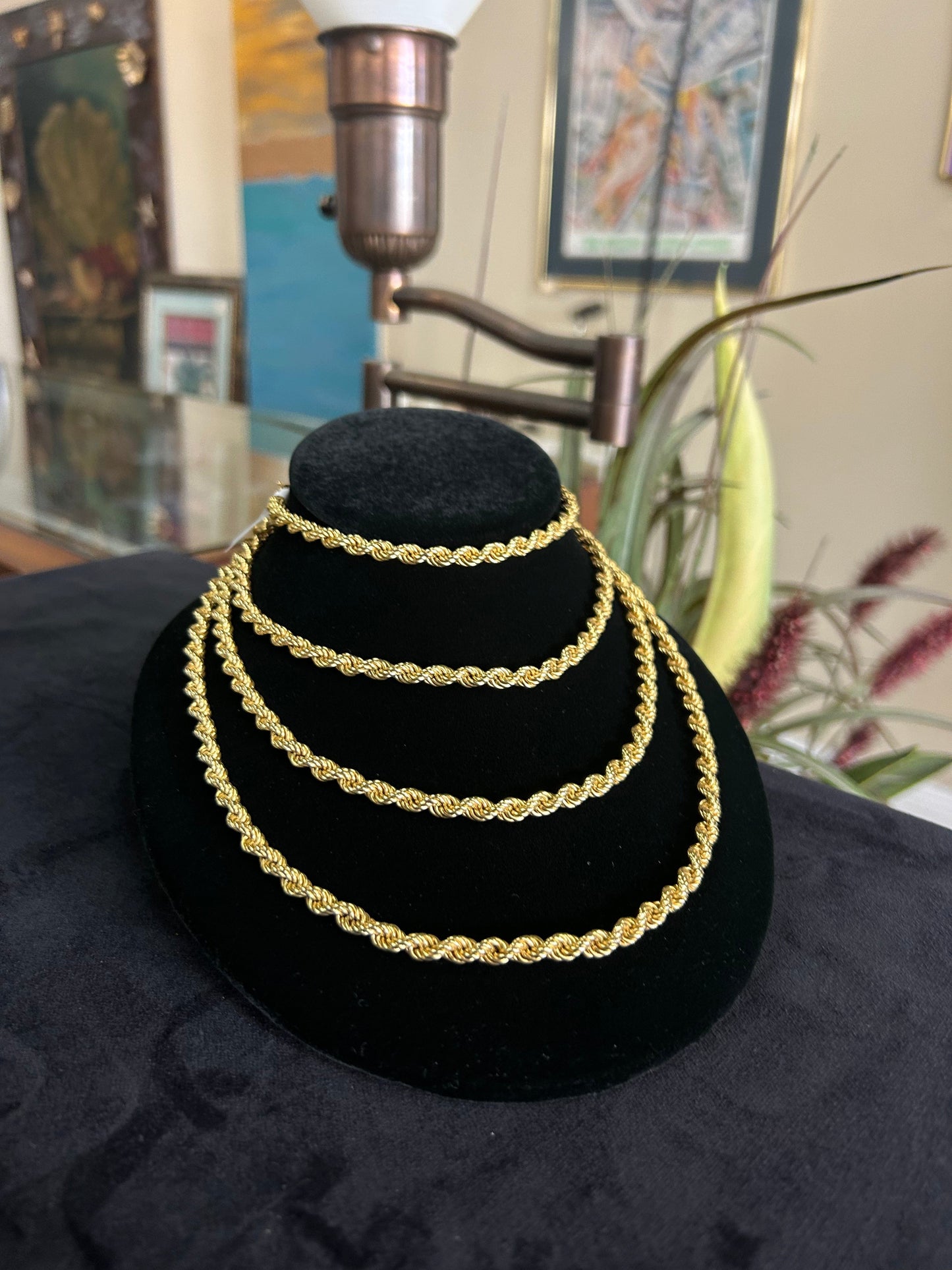 60in Yellow Gold 14kt Rope Chain