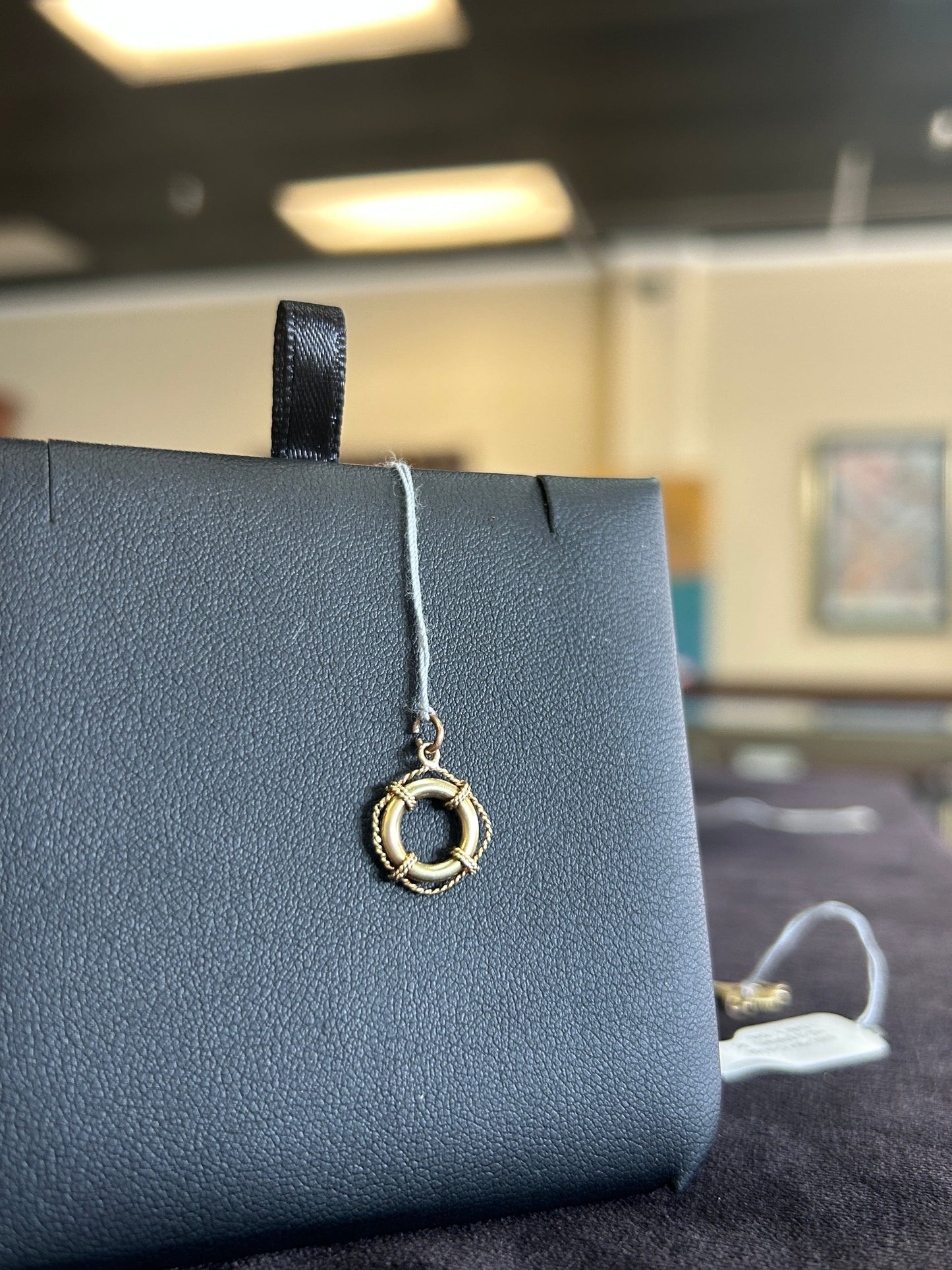 Yellow Gold Nautical Life Preserve Charm