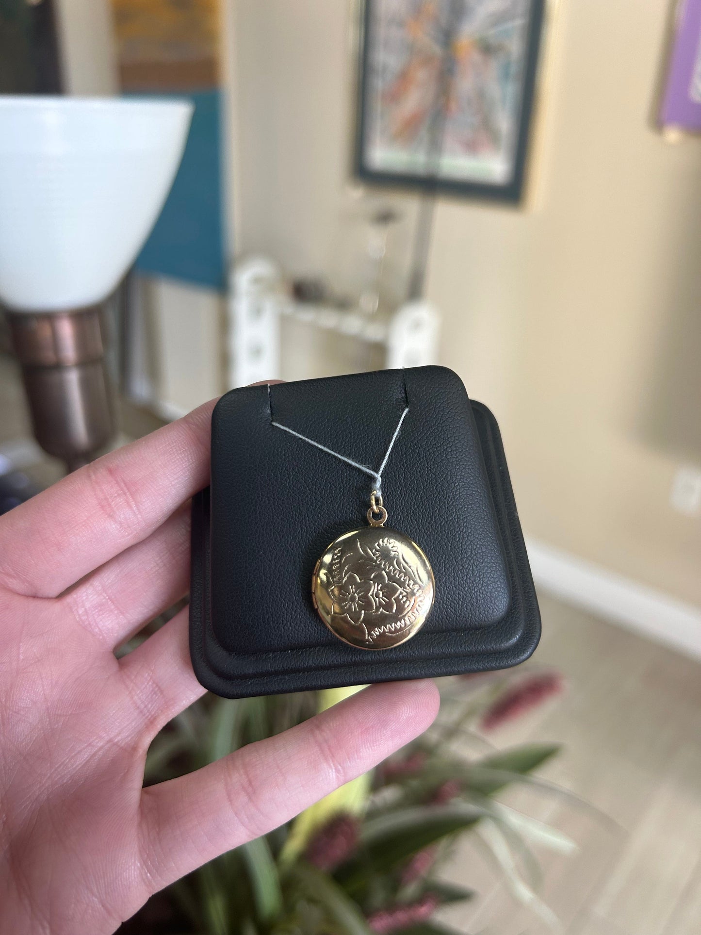 Medium Sized Locket With Floral Design