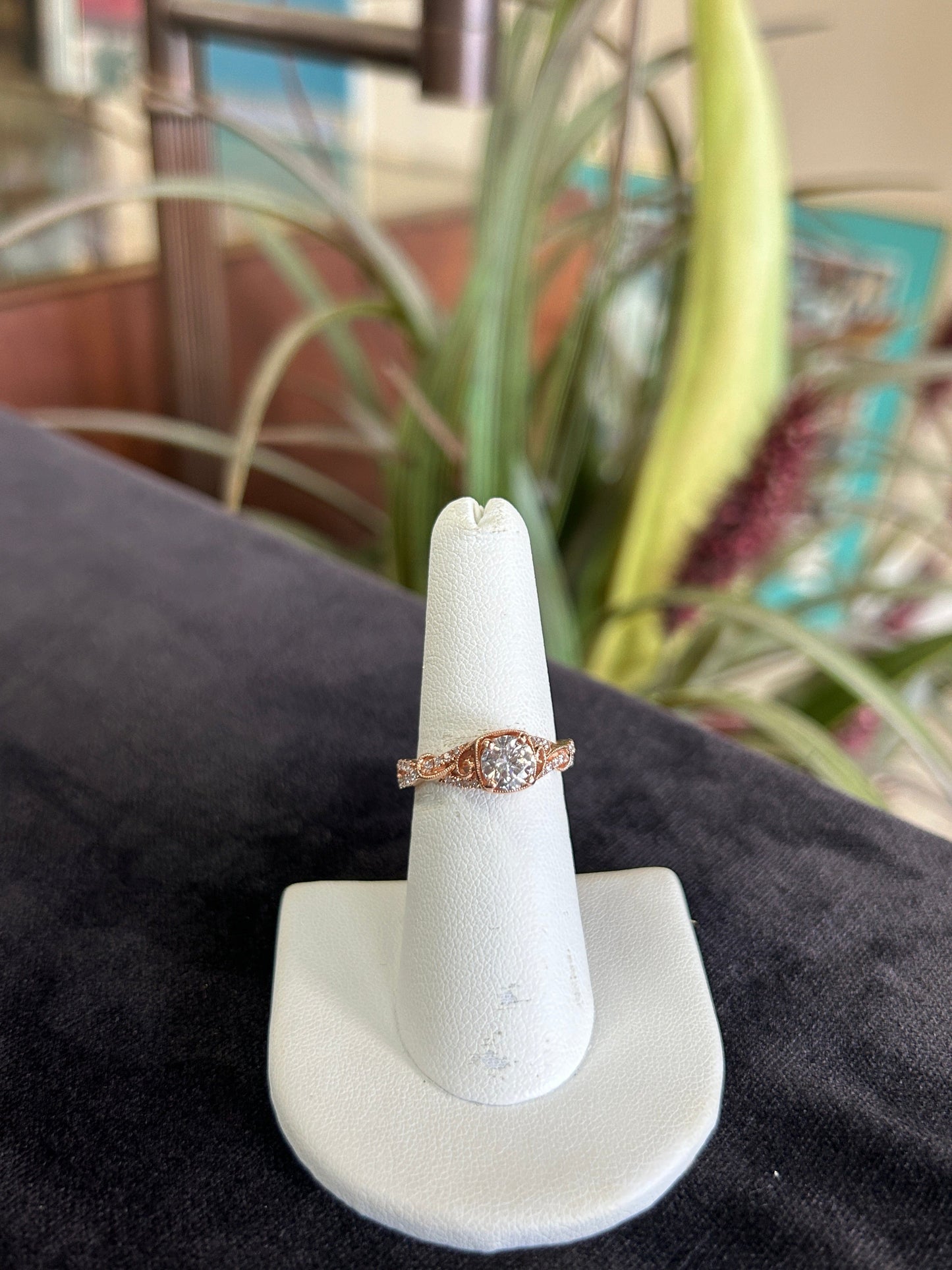 Valina Rose Gold .70 Round Cut Brilliant Engagement Ring