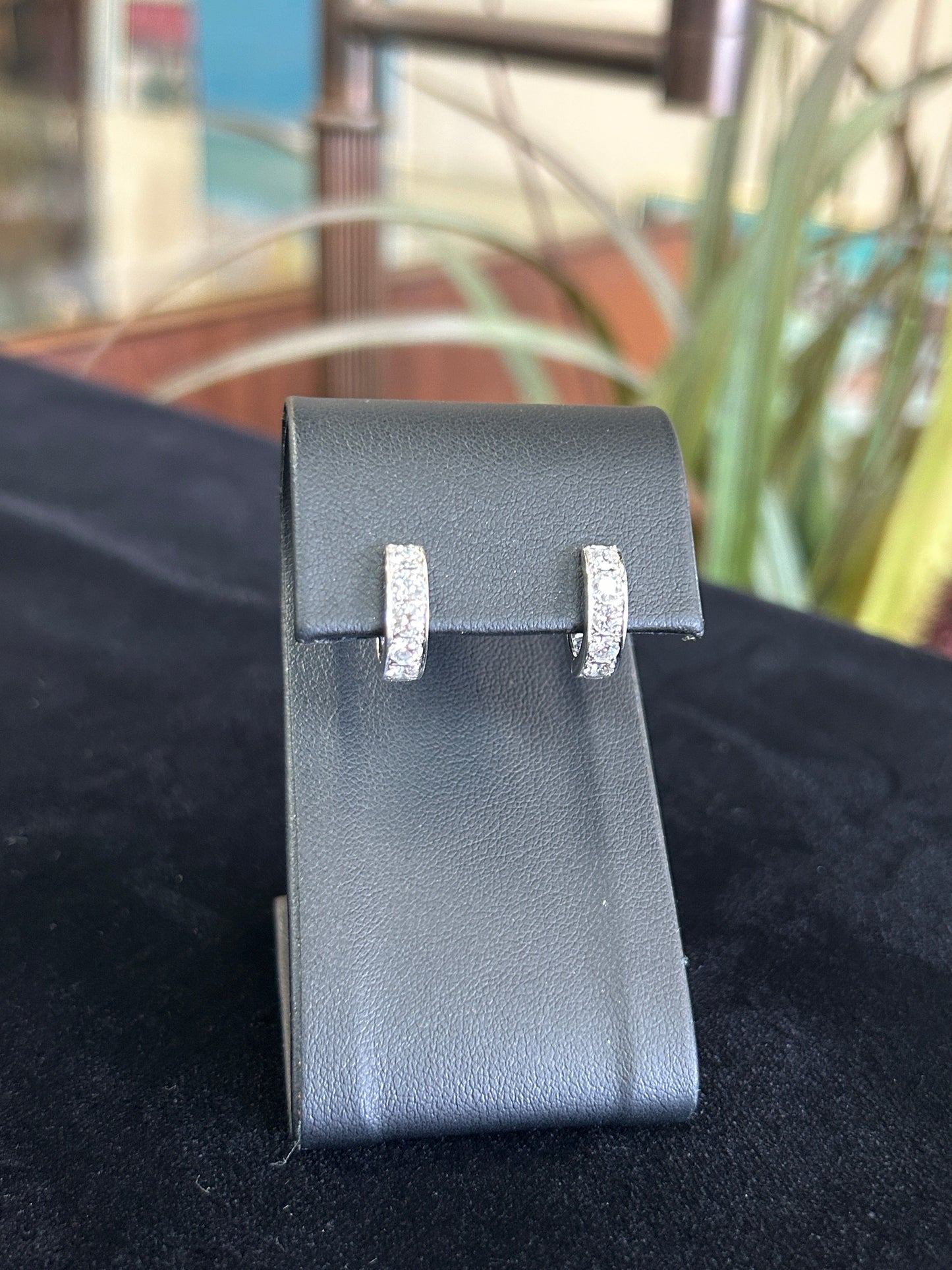 2 Carat Platinum Diamond Huggie Earrings