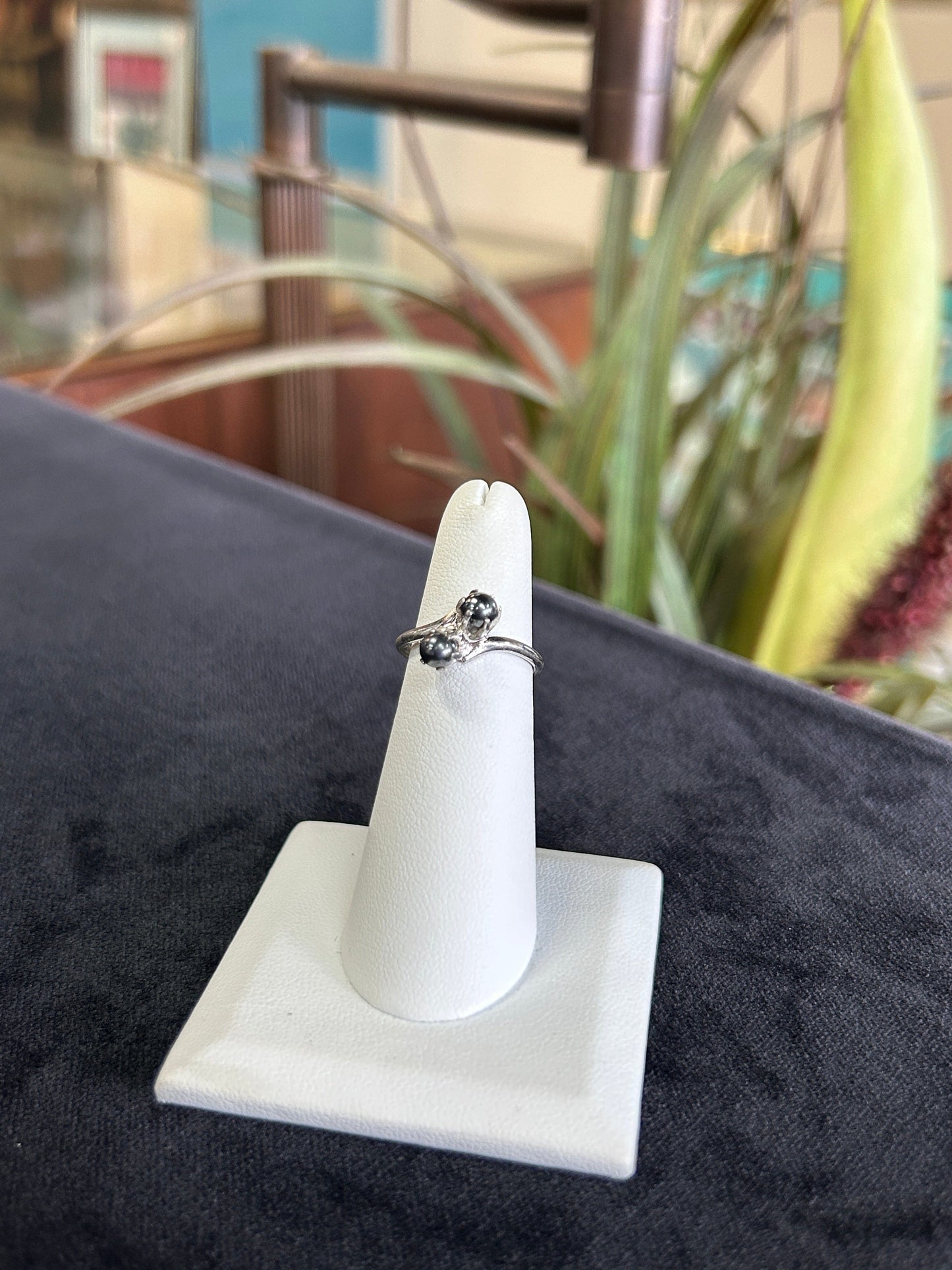 Black Tahitian Pearl Sterling Silver Ring