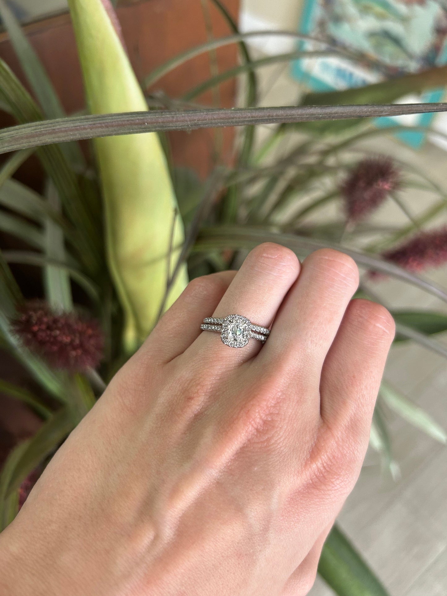 HENRI DAUSSI 1.02CTW F/VS2 Emerald Cut Natural Diamond Engagement Ring Wedding Set