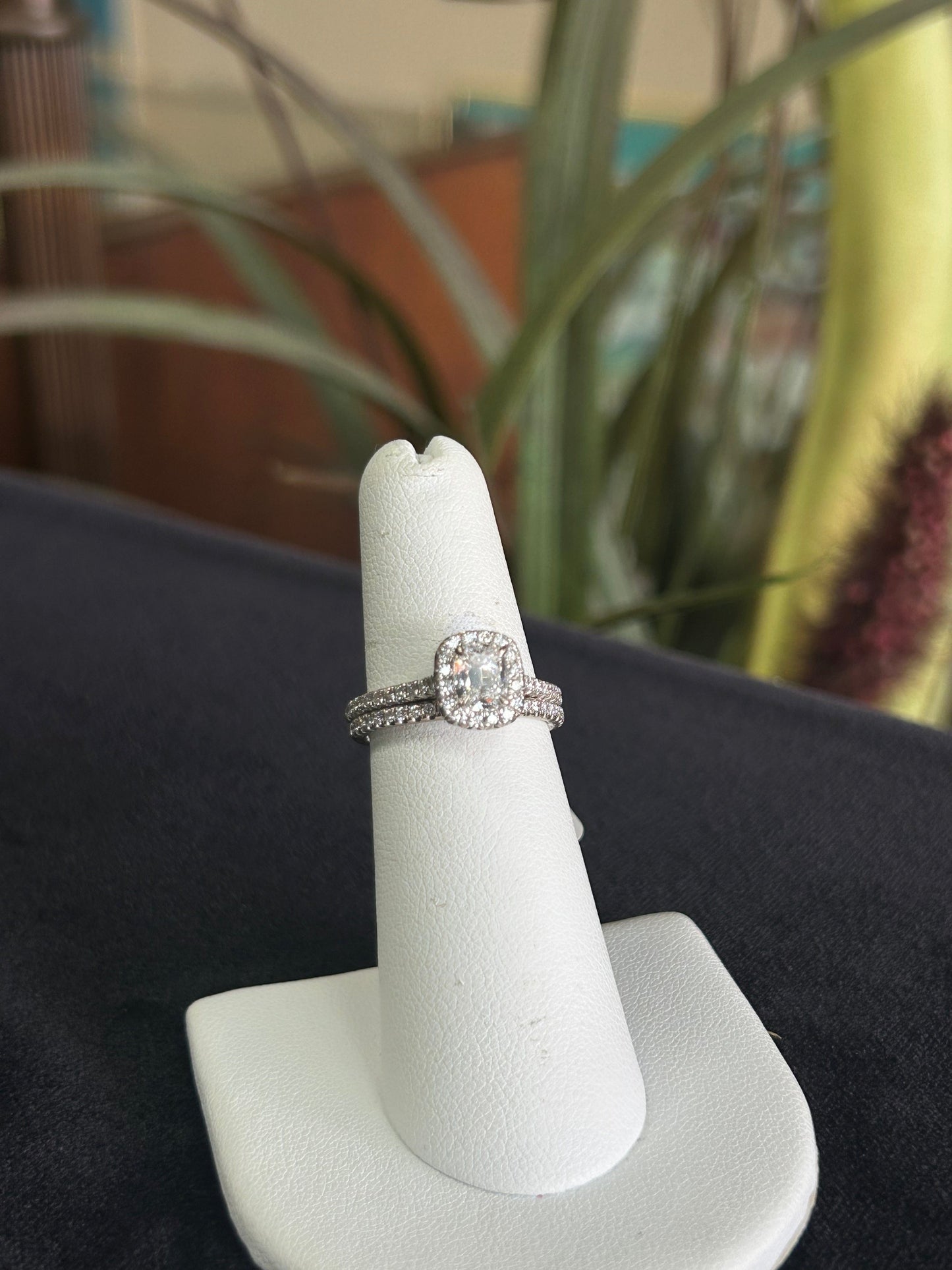 HENRI DAUSSI 1.02CTW F/VS2 Emerald Cut Natural Diamond Engagement Ring Wedding Set