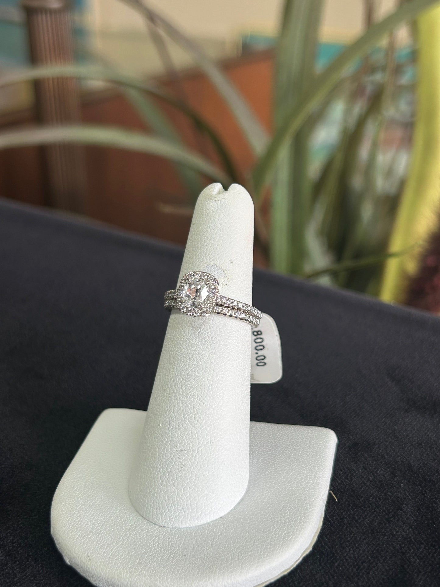HENRI DAUSSI 1.02CTW F/VS2 Emerald Cut Natural Diamond Engagement Ring Wedding Set