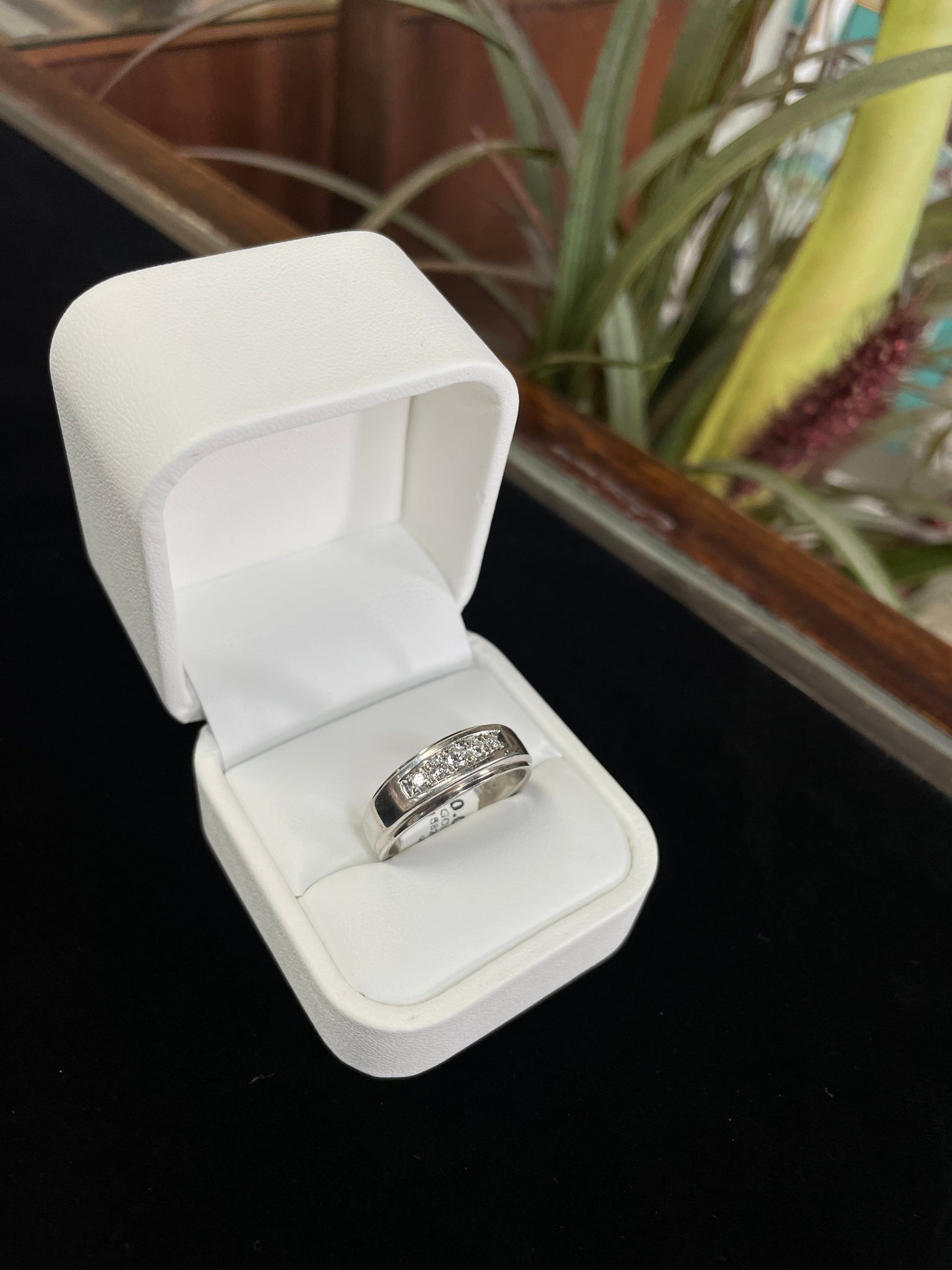 White Gold Diamond Men's Band