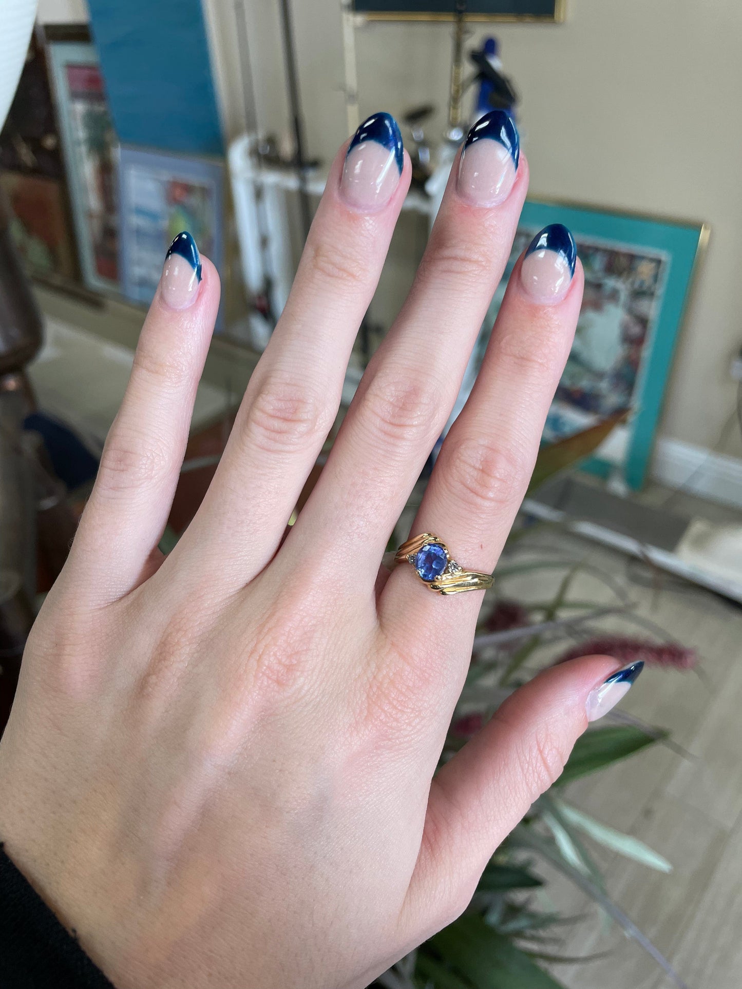 Tanzanite Yellow Gold Gemstone Rin