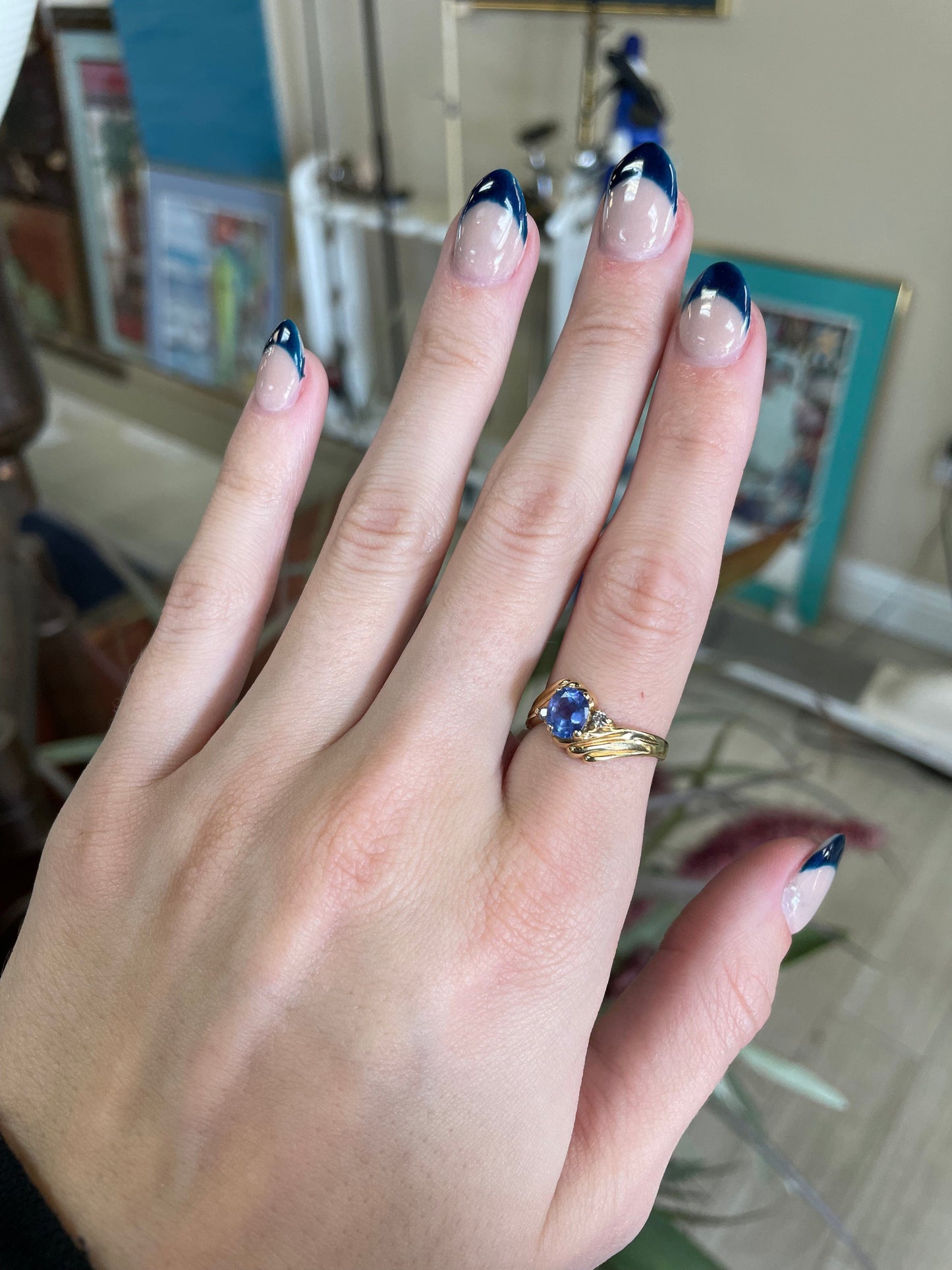 Tanzanite Yellow Gold Gemstone Rin