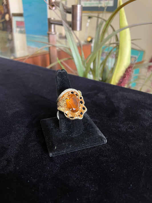 Unique Citrine Gemstone Ring