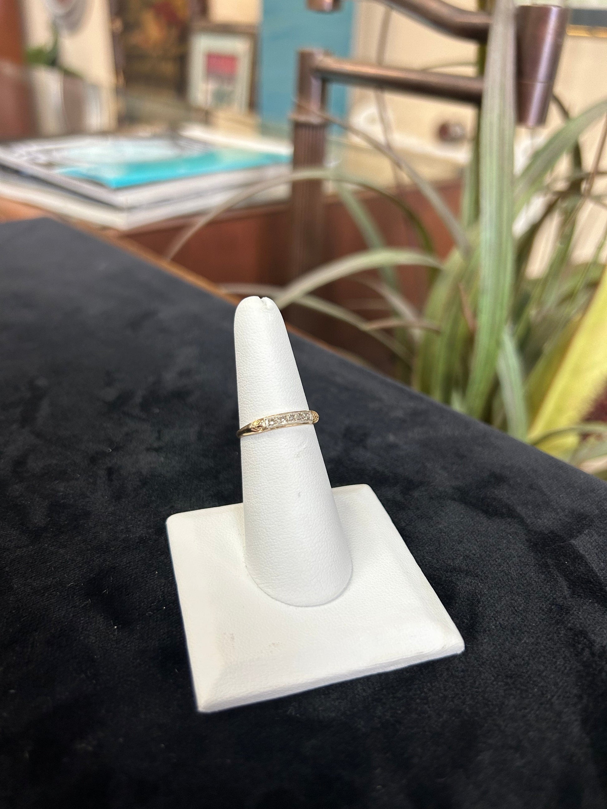 a white object with a ring on top of it