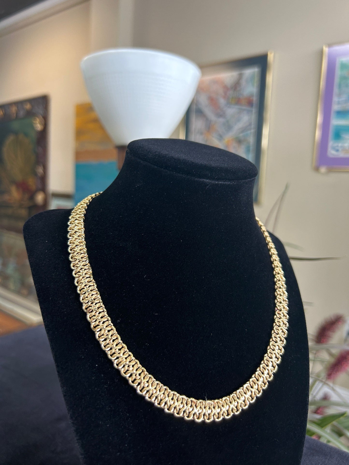 Fancy Link 14kt Yellow Gold Chain 16in