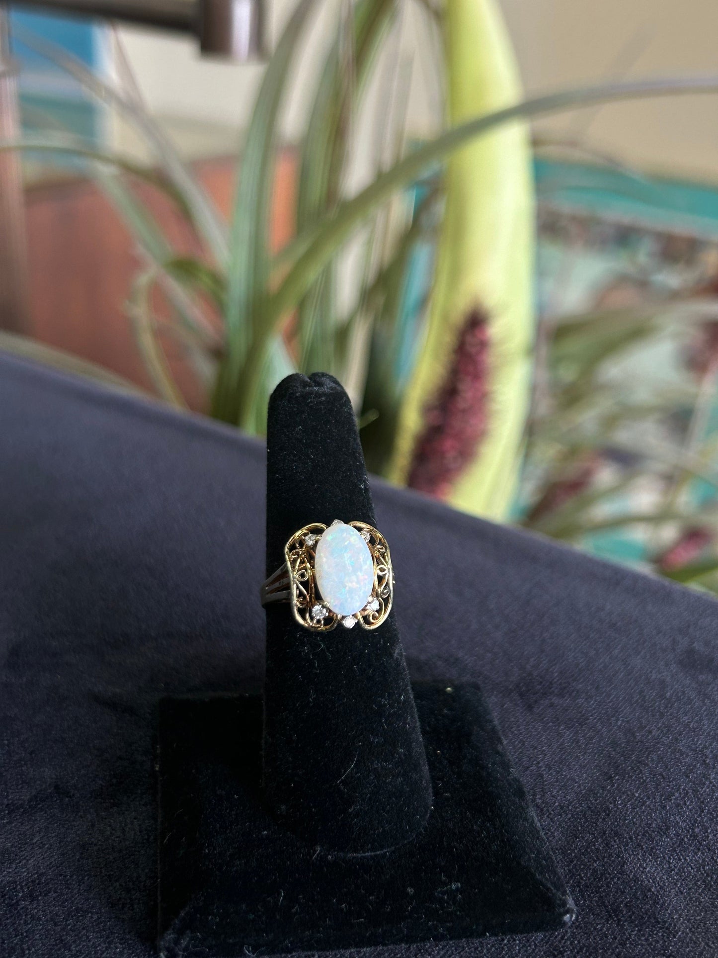 Vintage Opal Estate Gemstone Ring