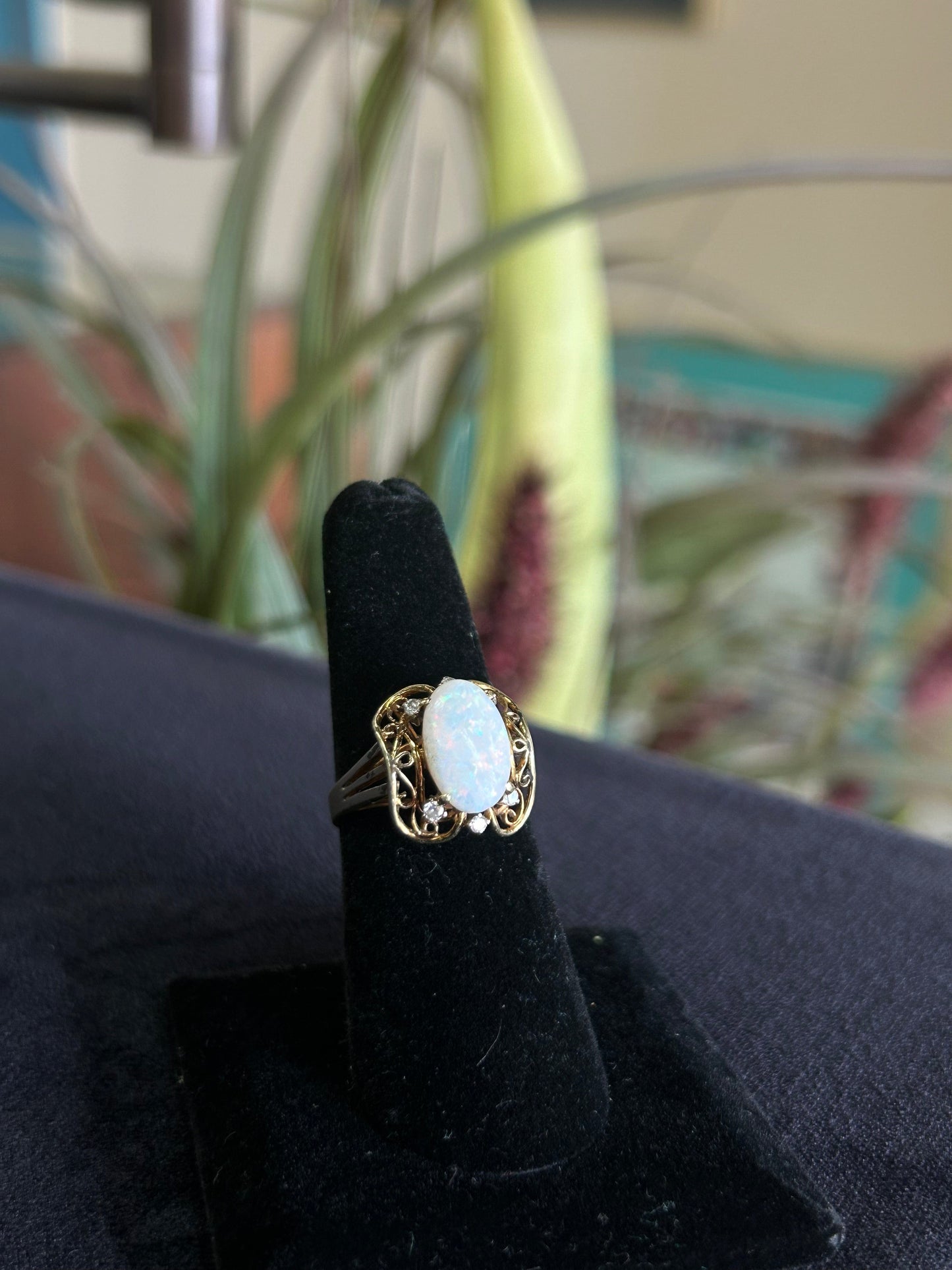 Vintage Opal Estate Gemstone Ring