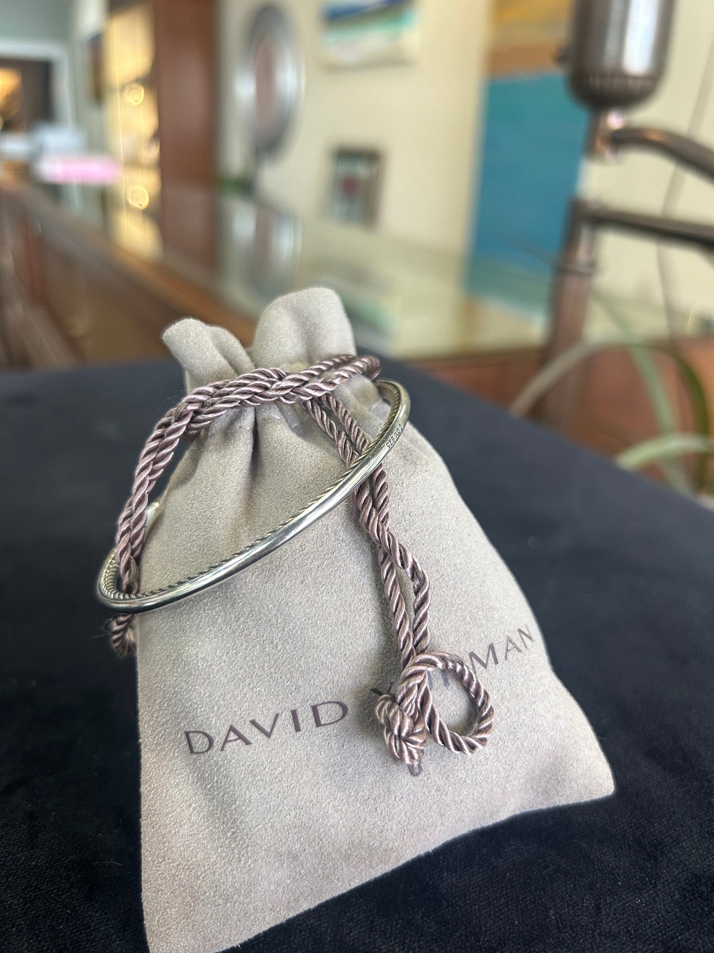 David Yurman Inside Cable Bangle Bracelet Small