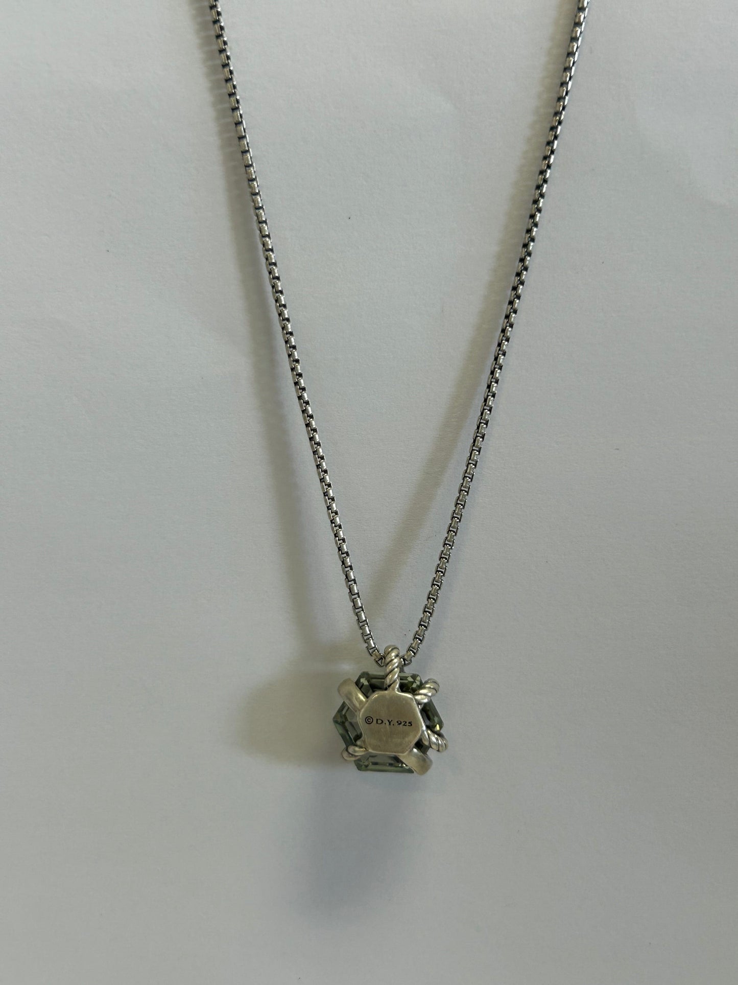 David Yurman Prasiolite and Diamond Necklace