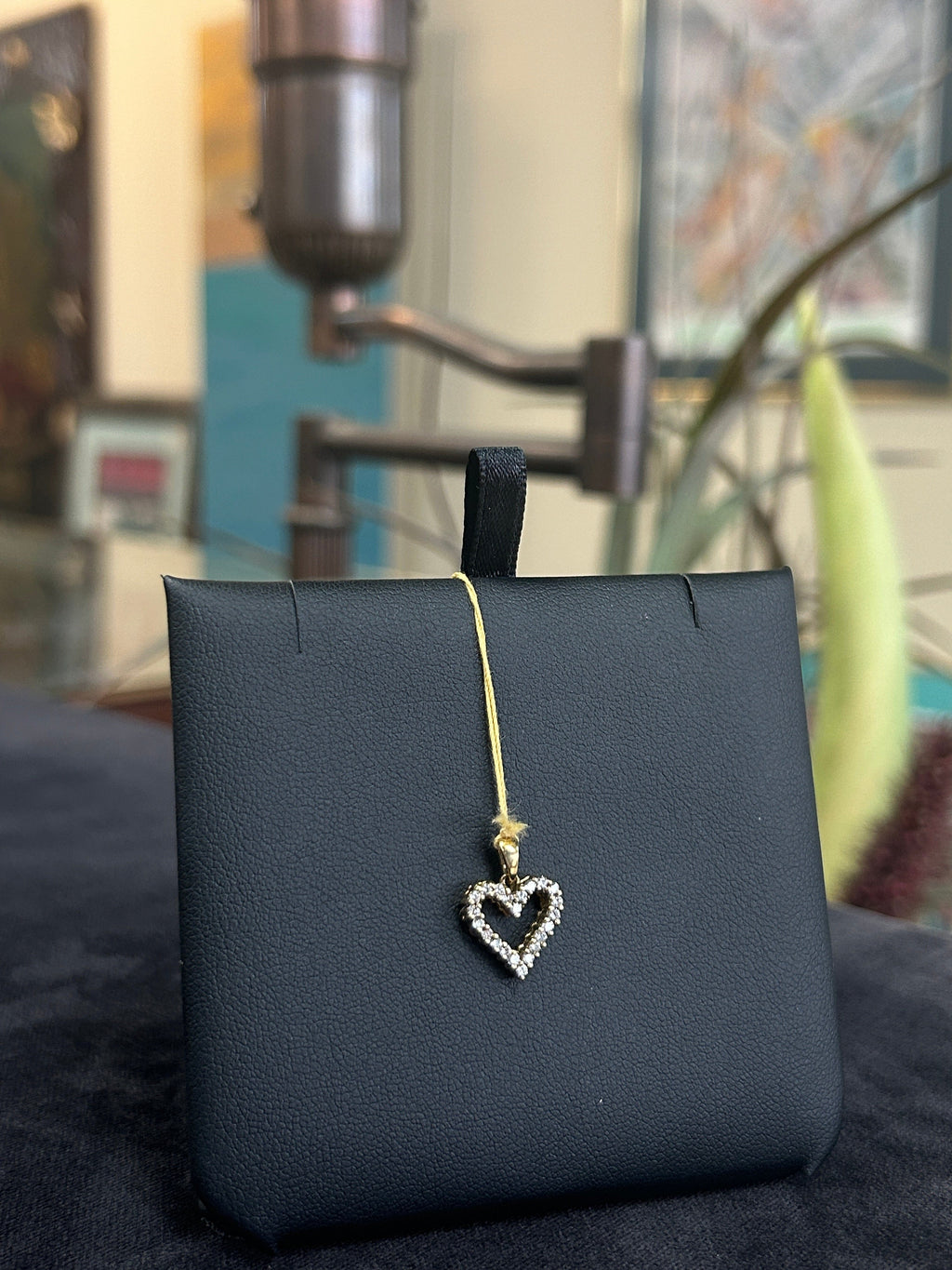 Diamond Heart 18K Yellow Gold Pendant Charm