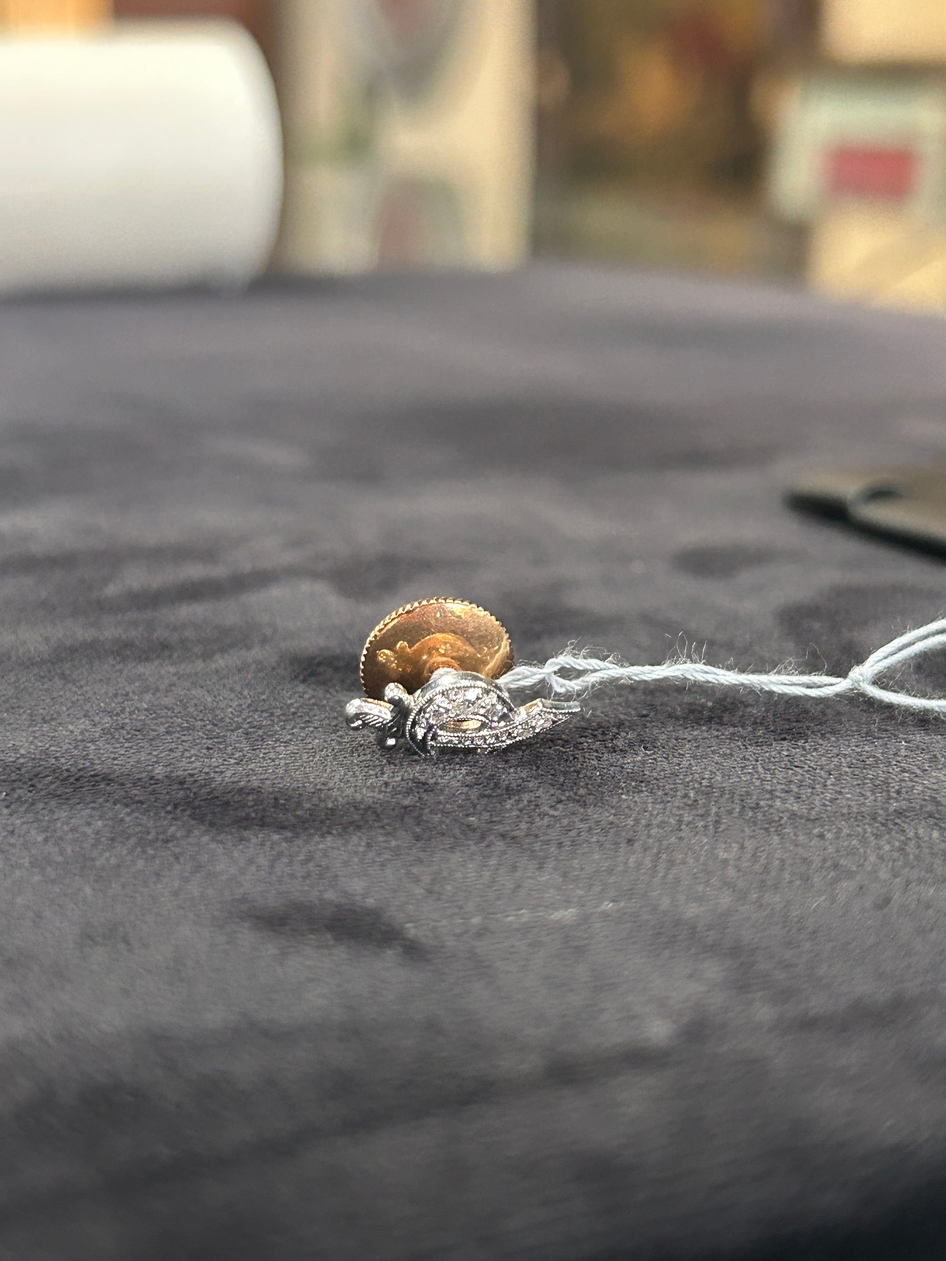 Masonic Shriners Sword 14kt Two- Toned Tie Tack Pin