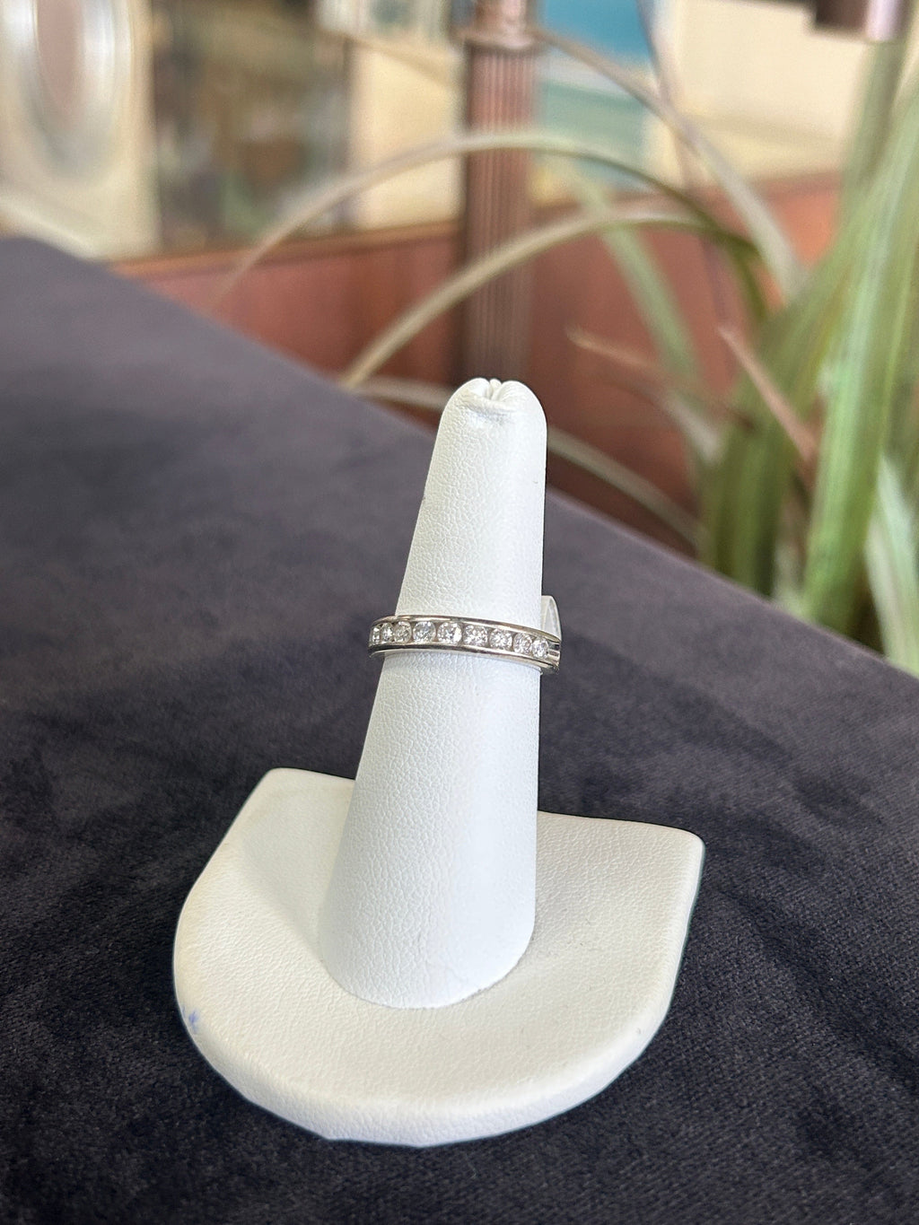 White Gold Diamond Channel Set Band