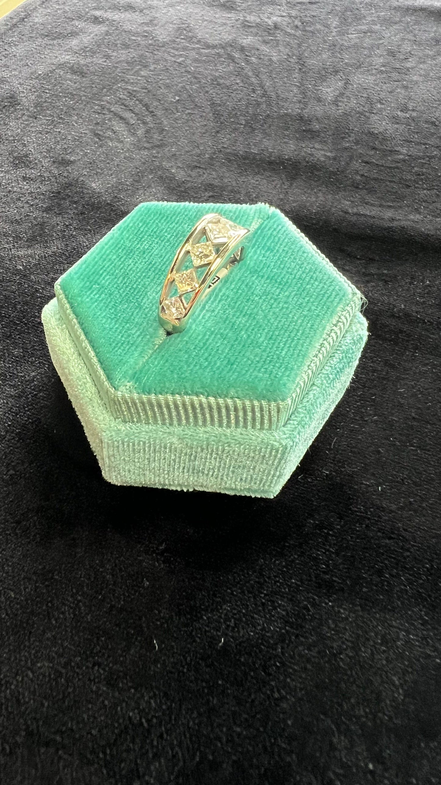 Unique Seven Stone Princess Cut Women's Ring