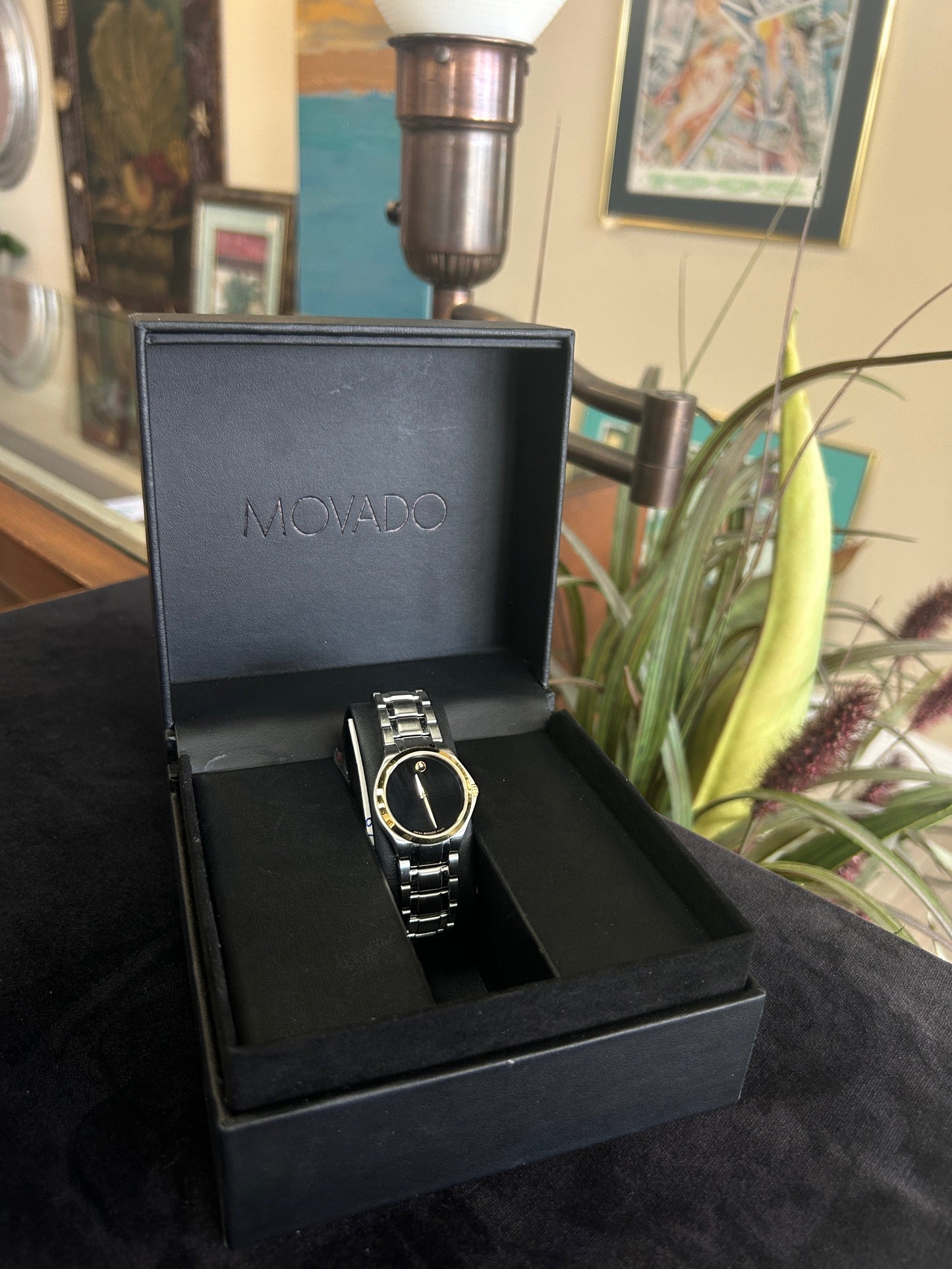 Movado Swiss Collection Black Dial Two-Toned Women's Watch