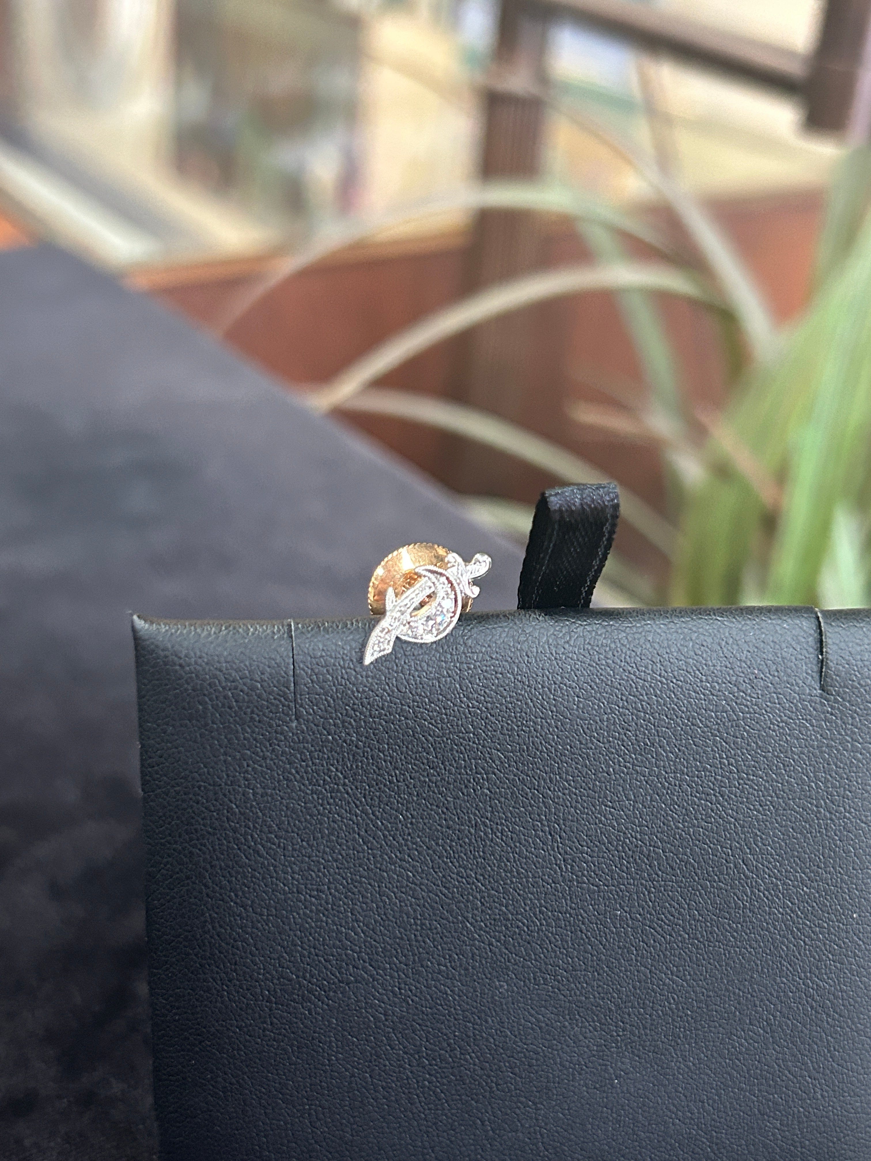 Masonic Shriners Sword 14kt Two- Toned Tie Tack Pin