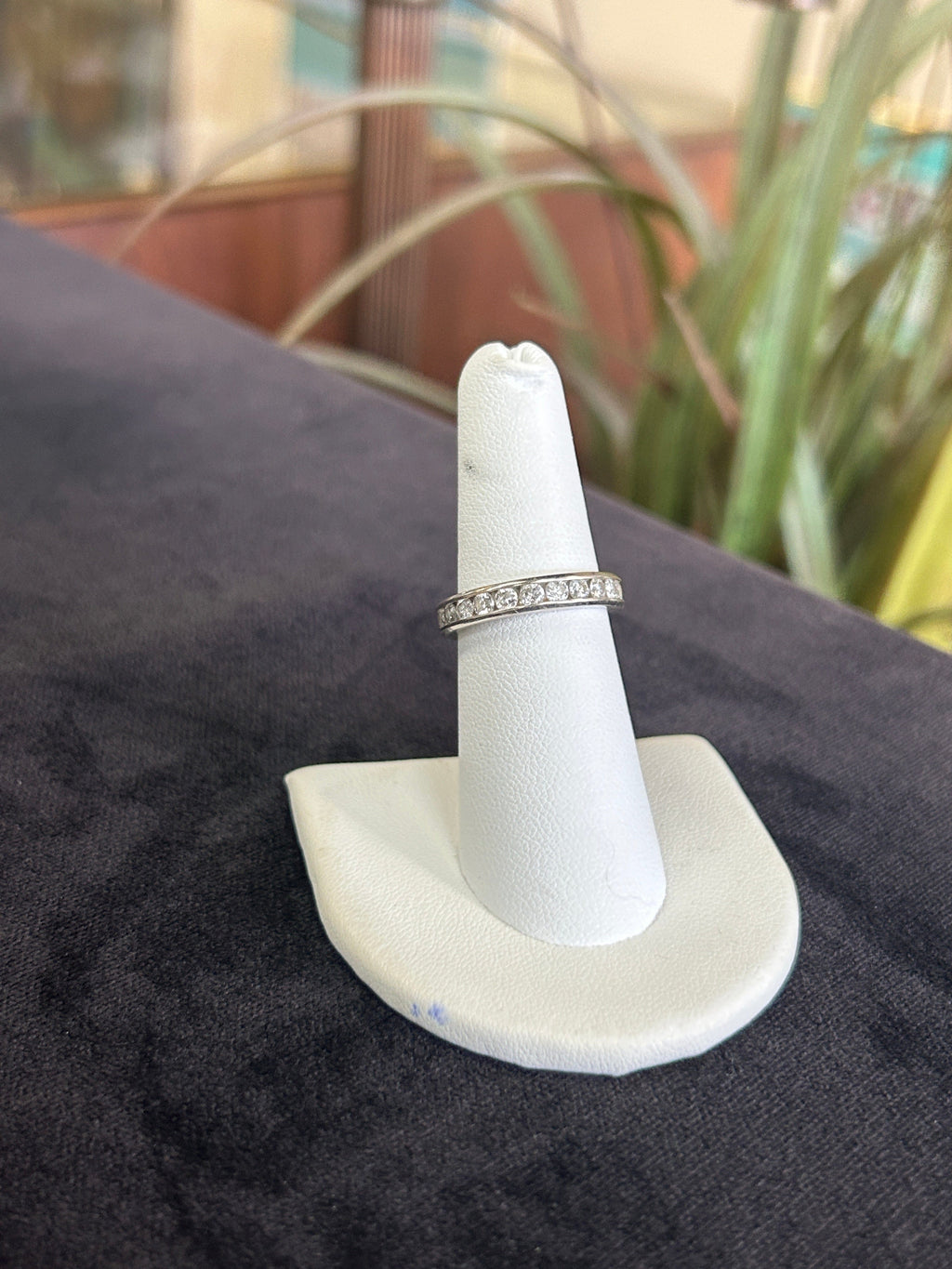 White Gold Diamond Channel Set Band