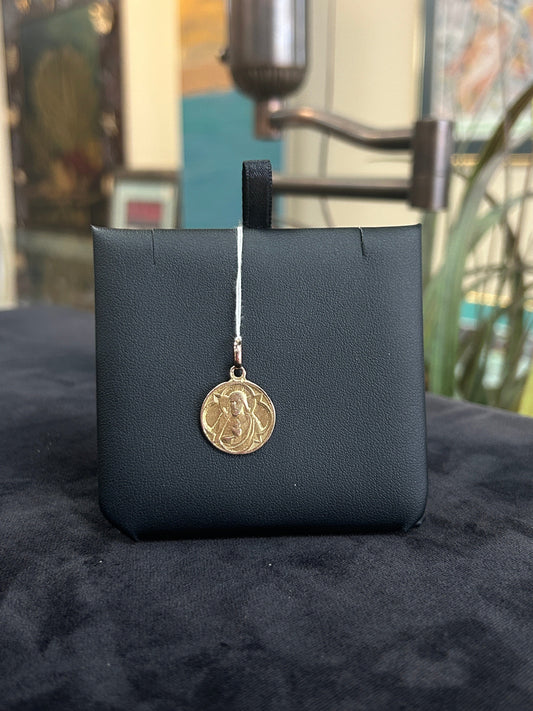 Lady of Perpetual Help Coin Pendant Yellow Gold