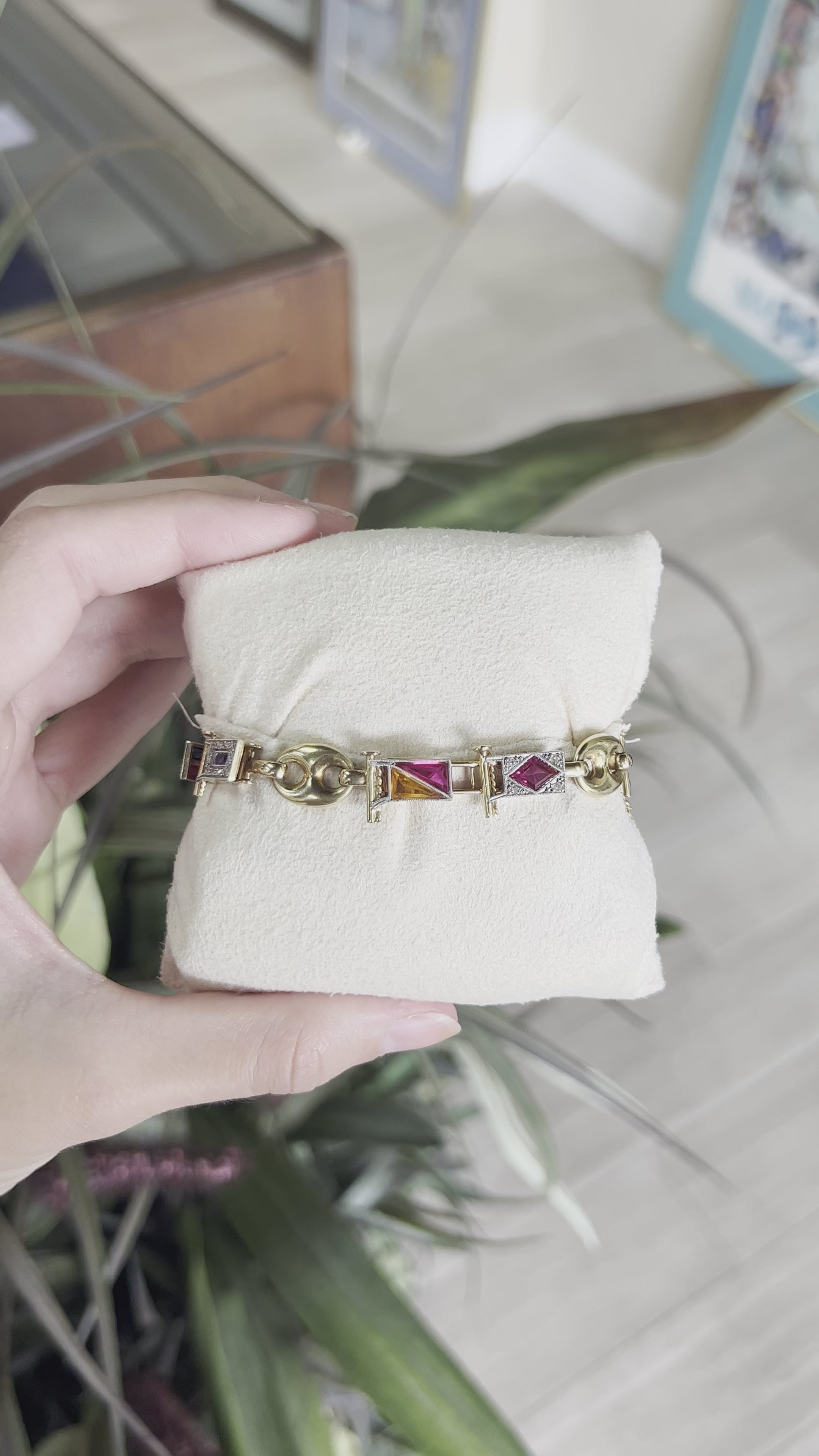 Nautical Flag "Pieces of Eight" Yellow Gold Bracelet