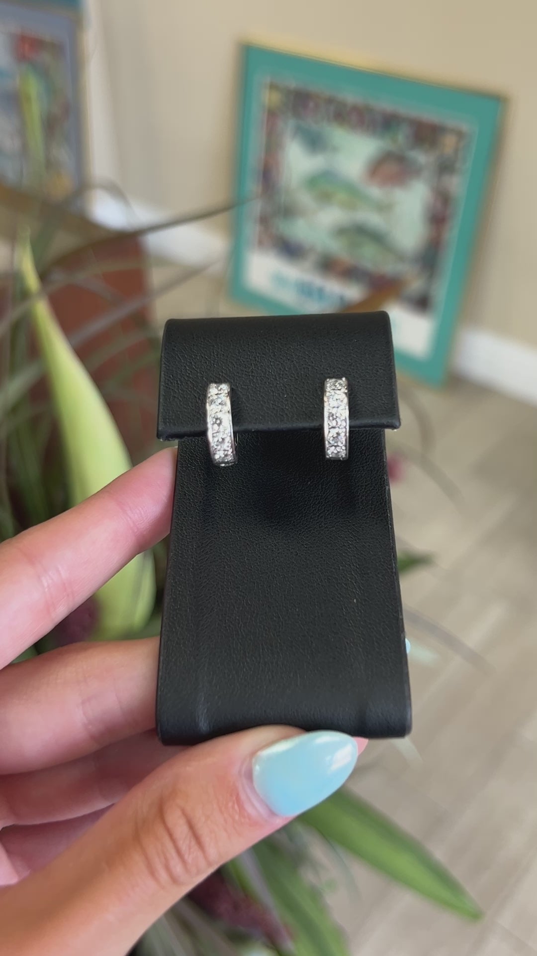 2 Carat Platinum Diamond Huggie Earrings