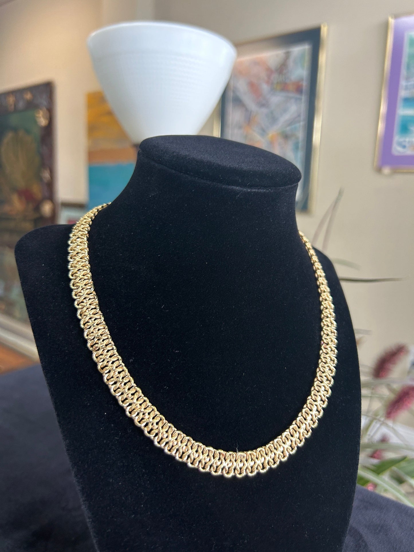 Fancy Link 14kt Yellow Gold Chain 16in