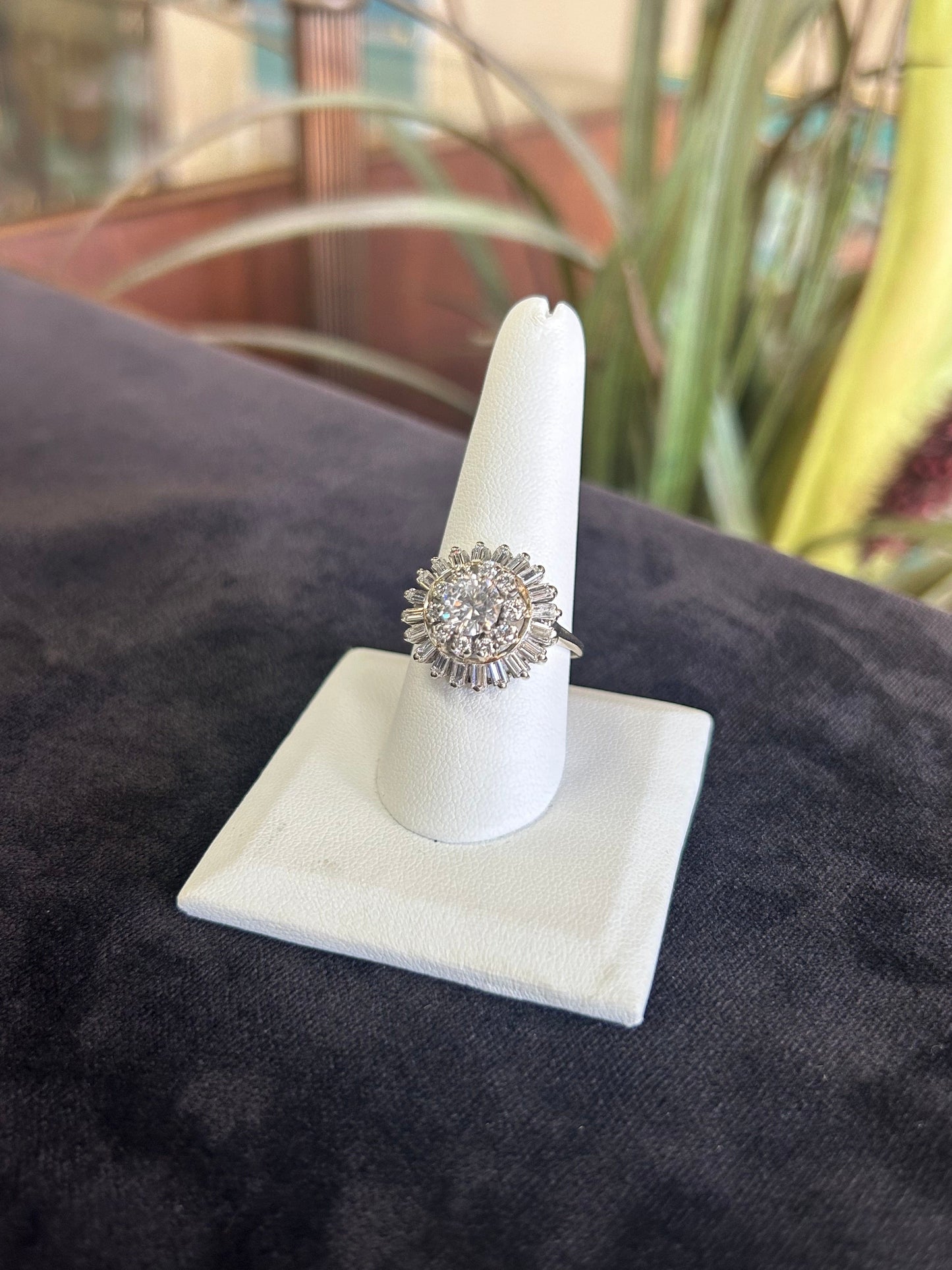 a close up of a ring on a napkin