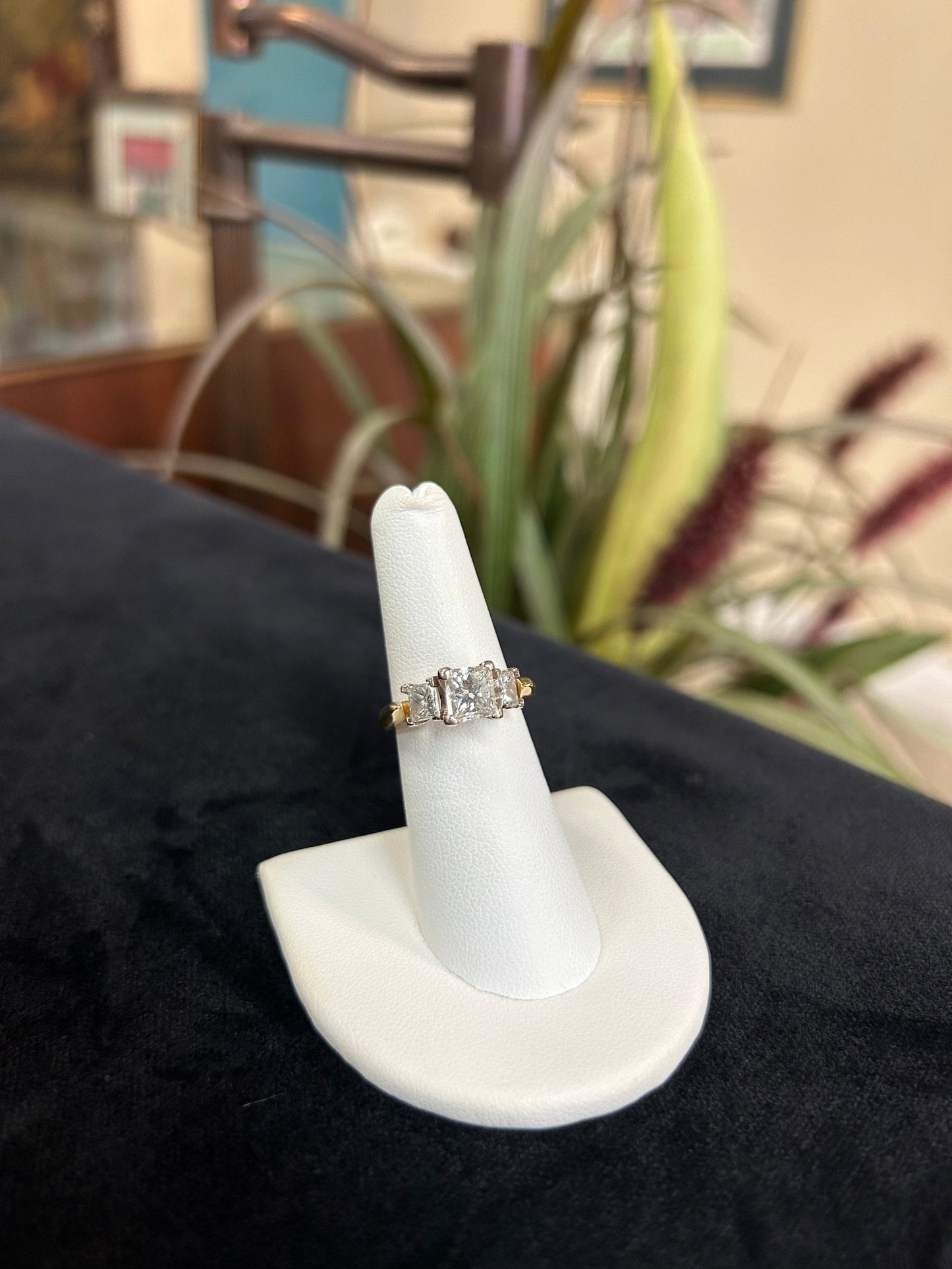 a close up of a ring on a napkin holder
