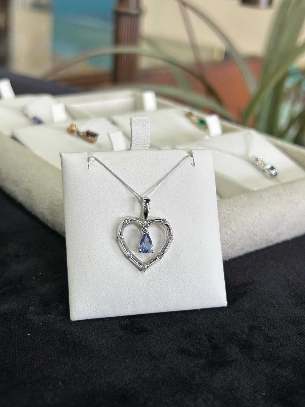 Heart Pendant with Tanzanite Gemstone