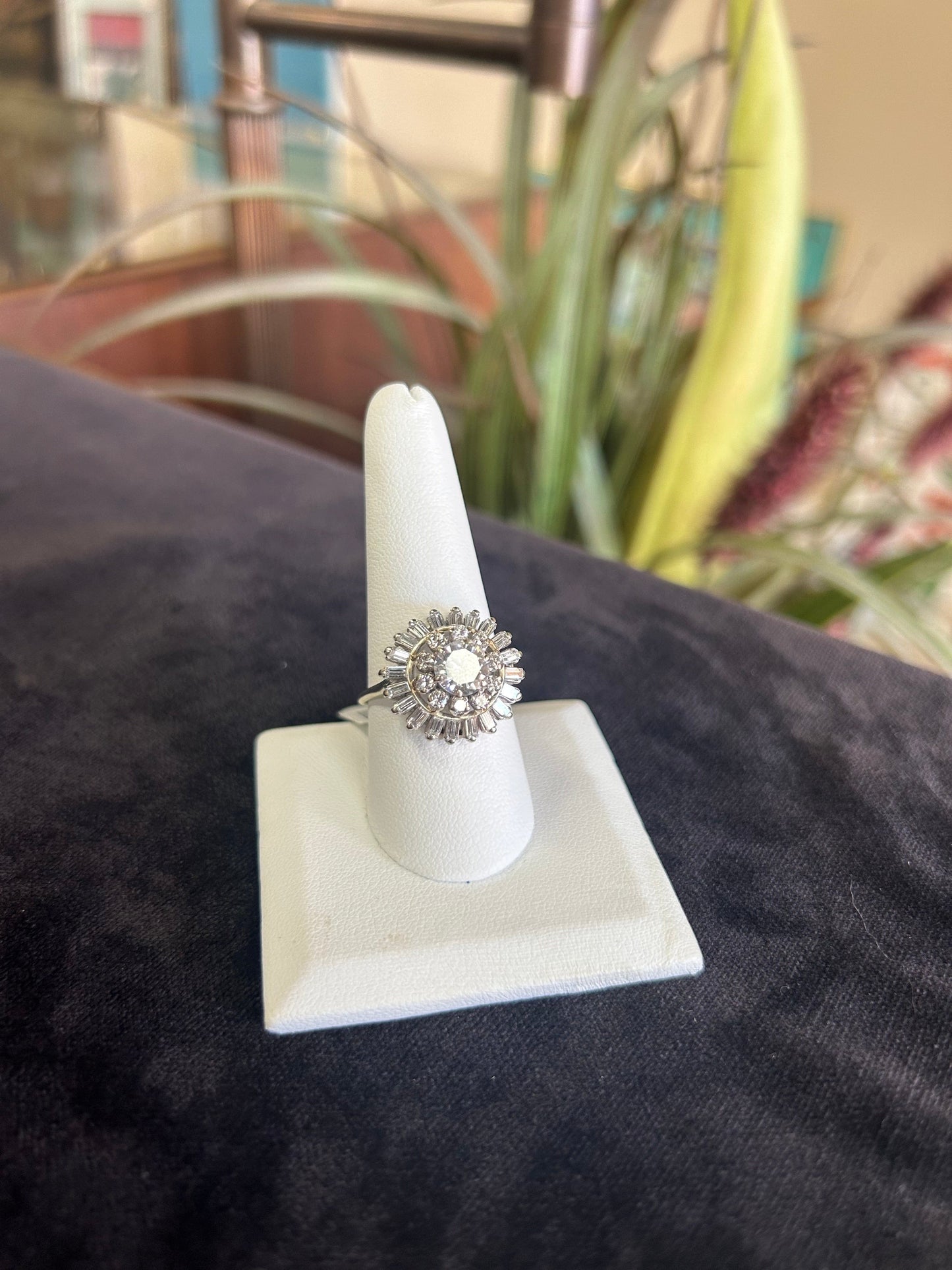 a white ring on a white ring holder