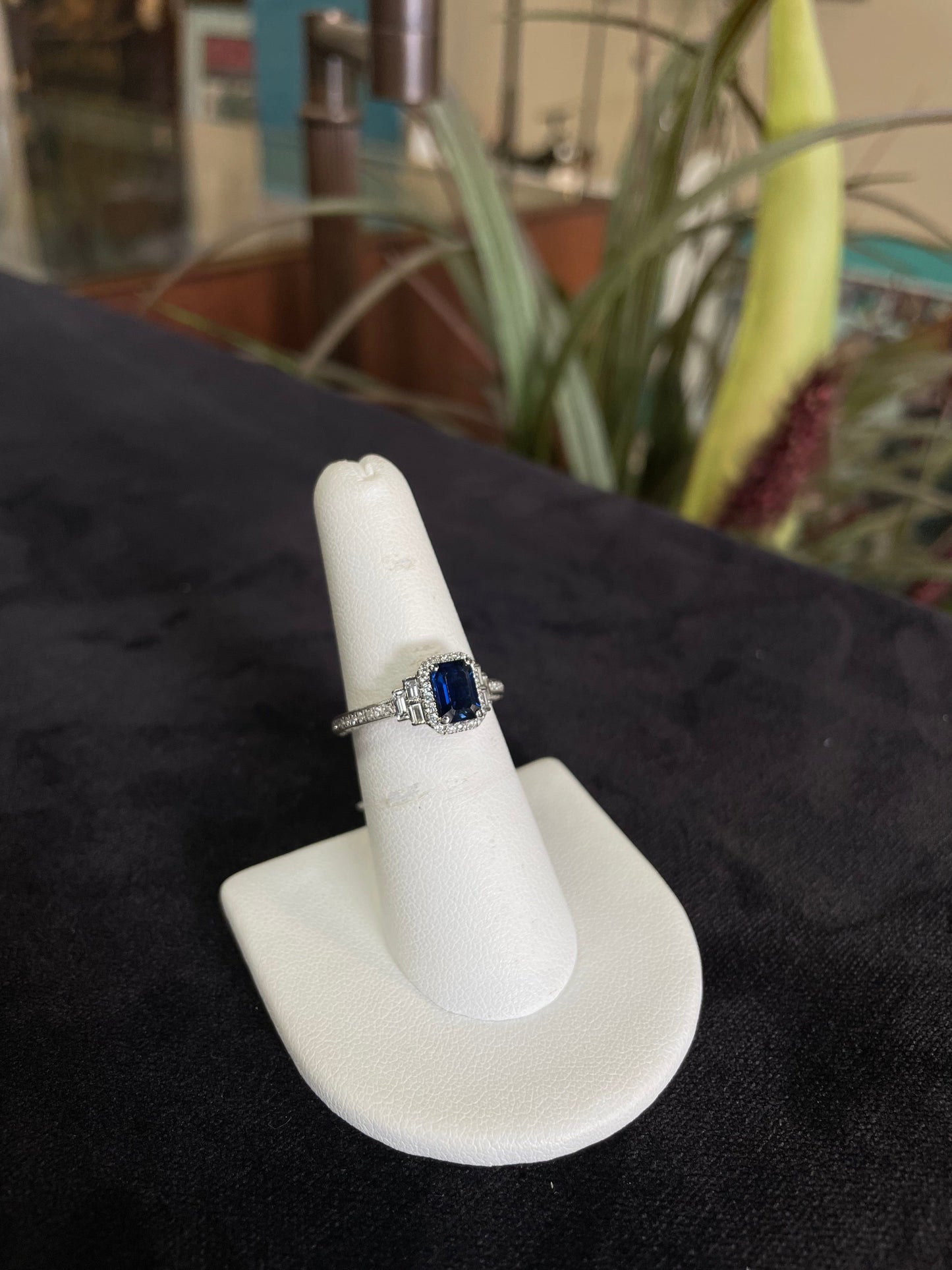 Neil Lane Sapphire Diamond Engagement Ring  1.45CTW Sapphire