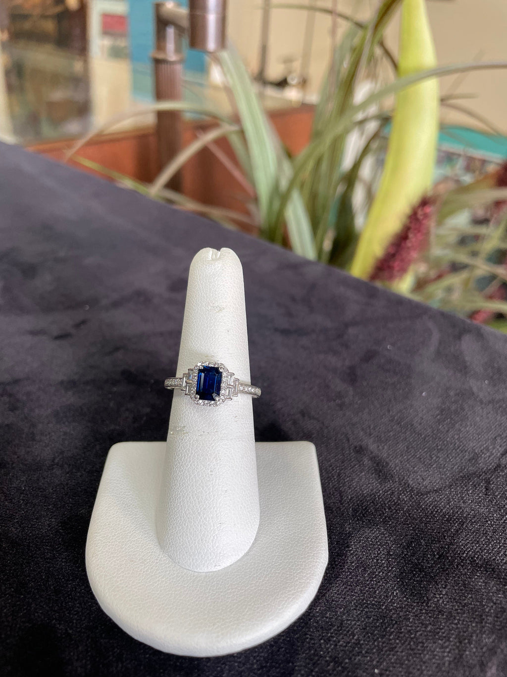 Neil Lane Sapphire Diamond Engagement Ring  1.45CTW Sapphire