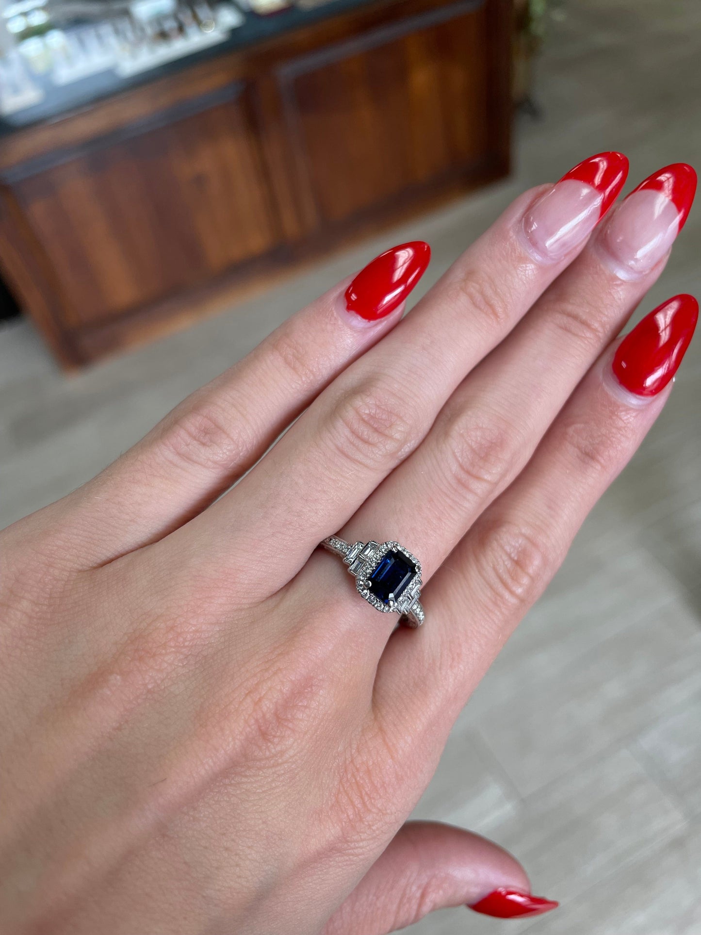 Neil Lane Sapphire Diamond Engagement Ring  Sapphire