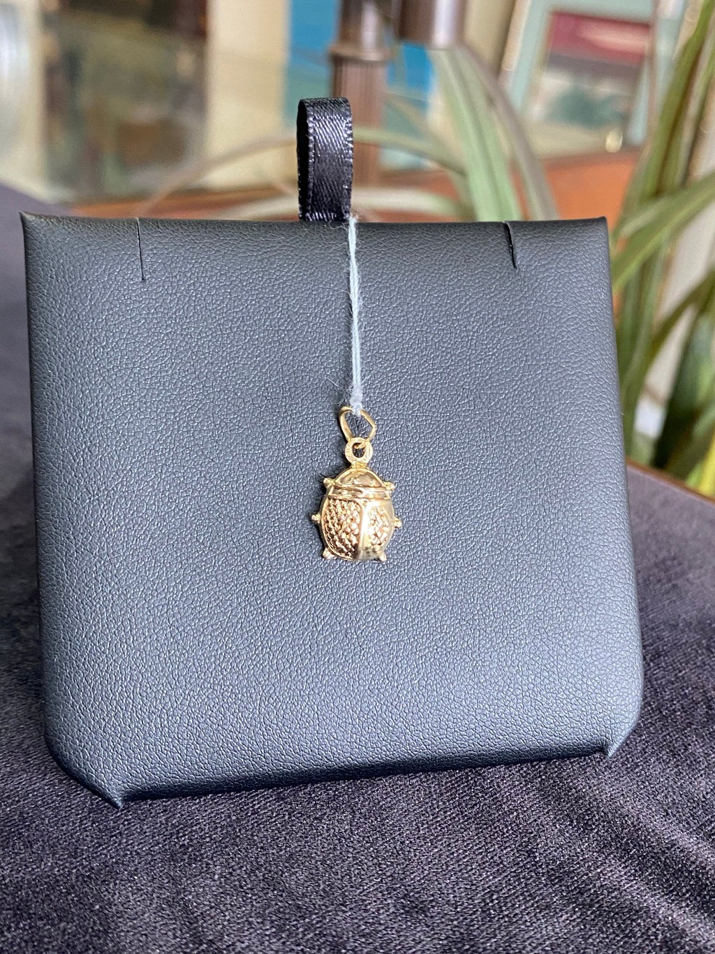 Yellow Gold Lady Bug Charm