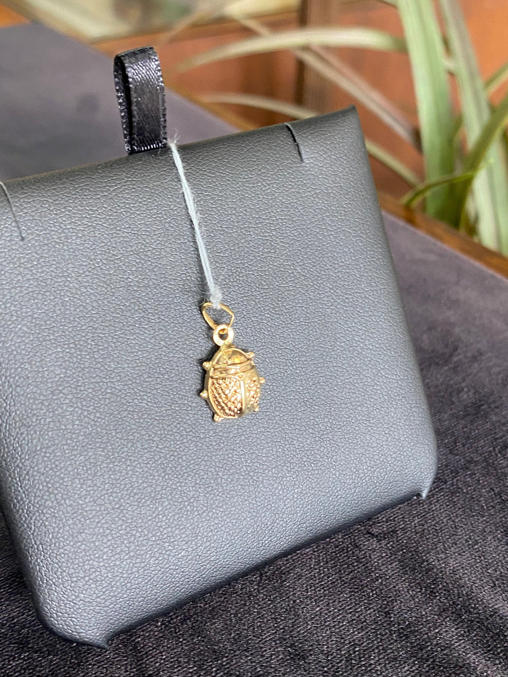 Yellow Gold Lady Bug Charm