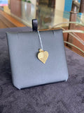 American - Flag - Yellow Gold - Heart - Charm