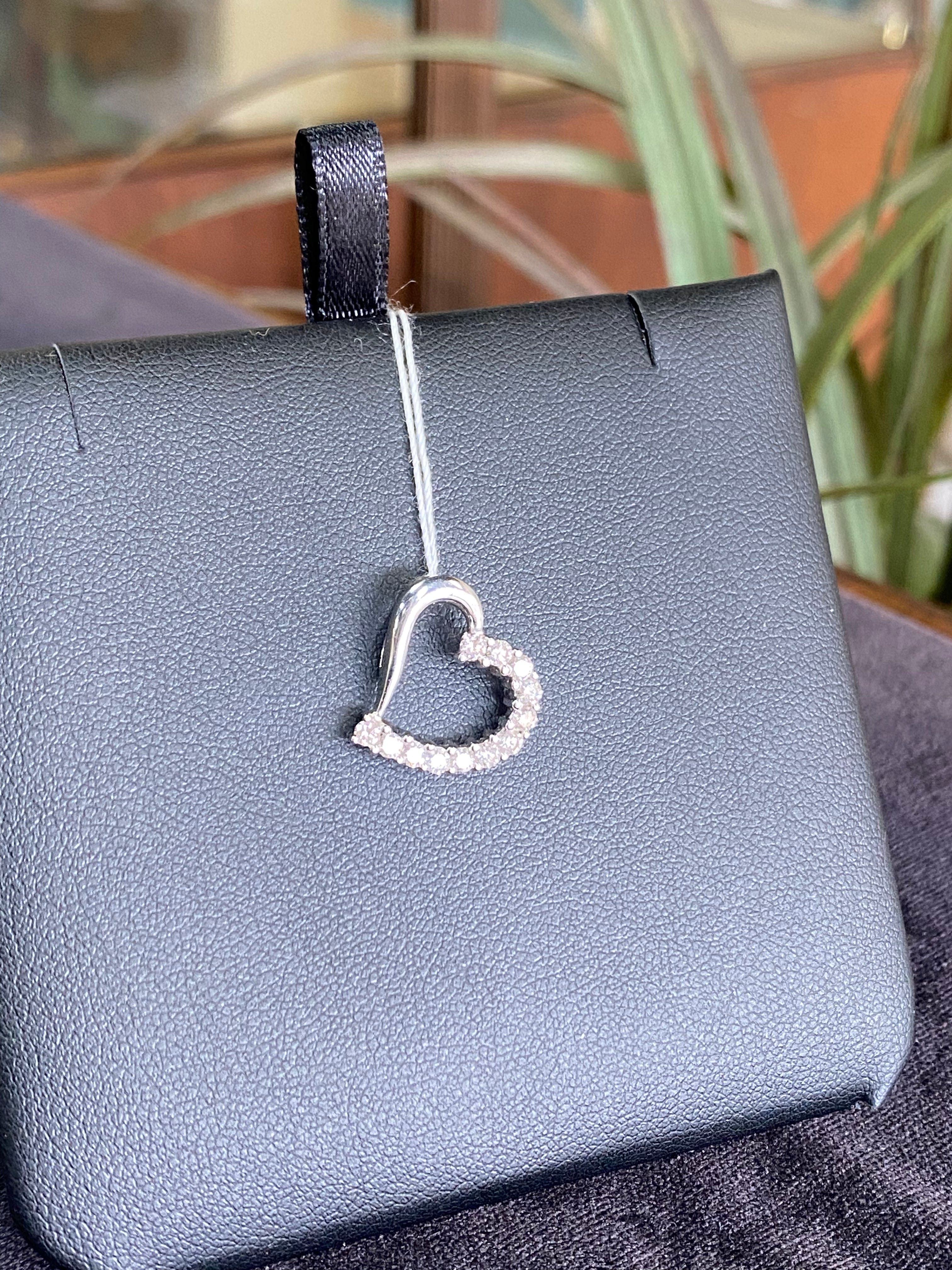 White Gold Diamond Heart