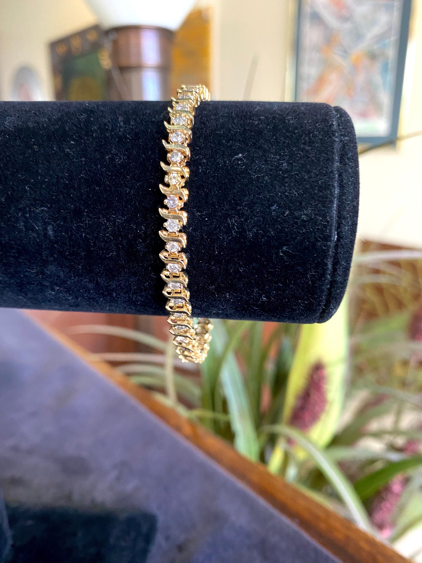 Classic 2 Carat Yellow Gold Diamond Tennis Bracelet