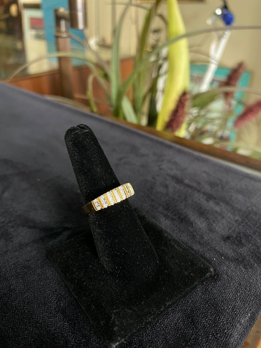 Diamond Band "I Love You" Cut Out Ring