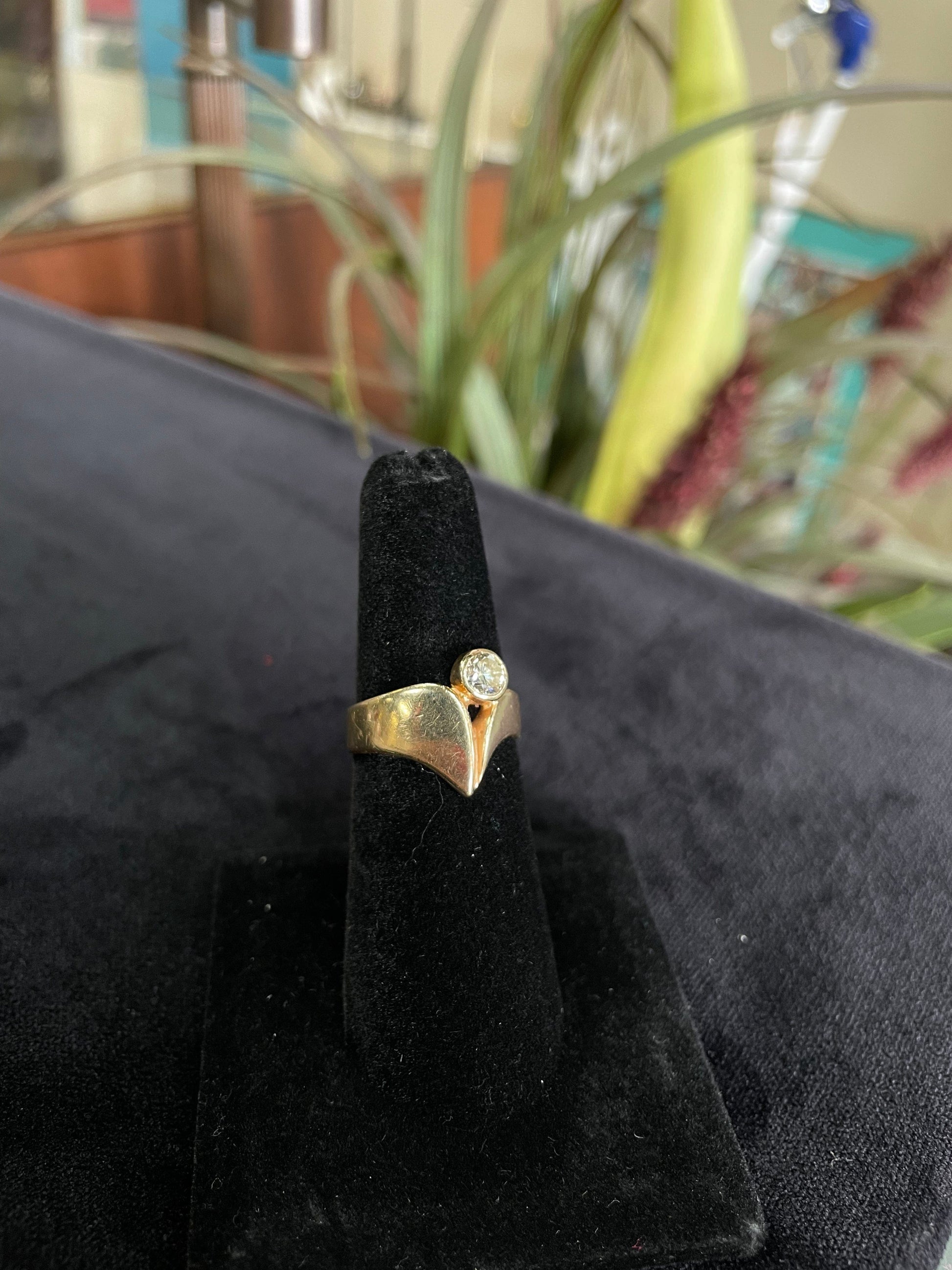V- Shaped Diamond Ring