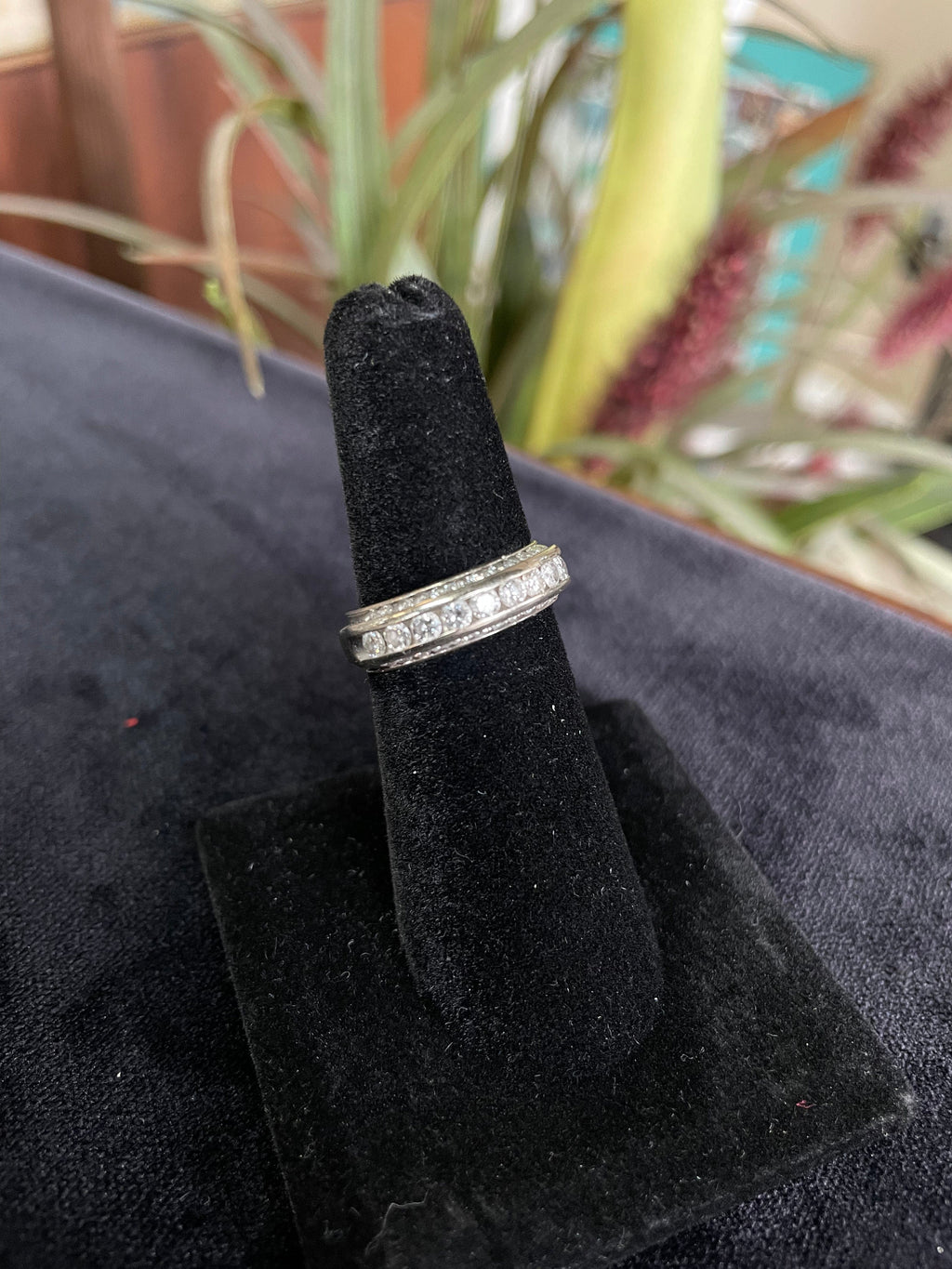 Three Sided Diamond Band