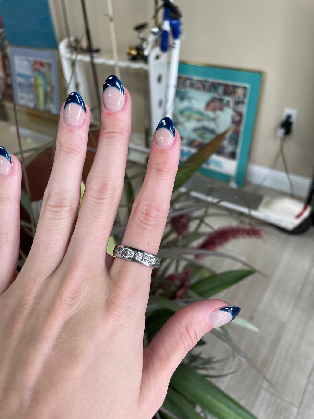 Platinum Diamond Band Men's Ring